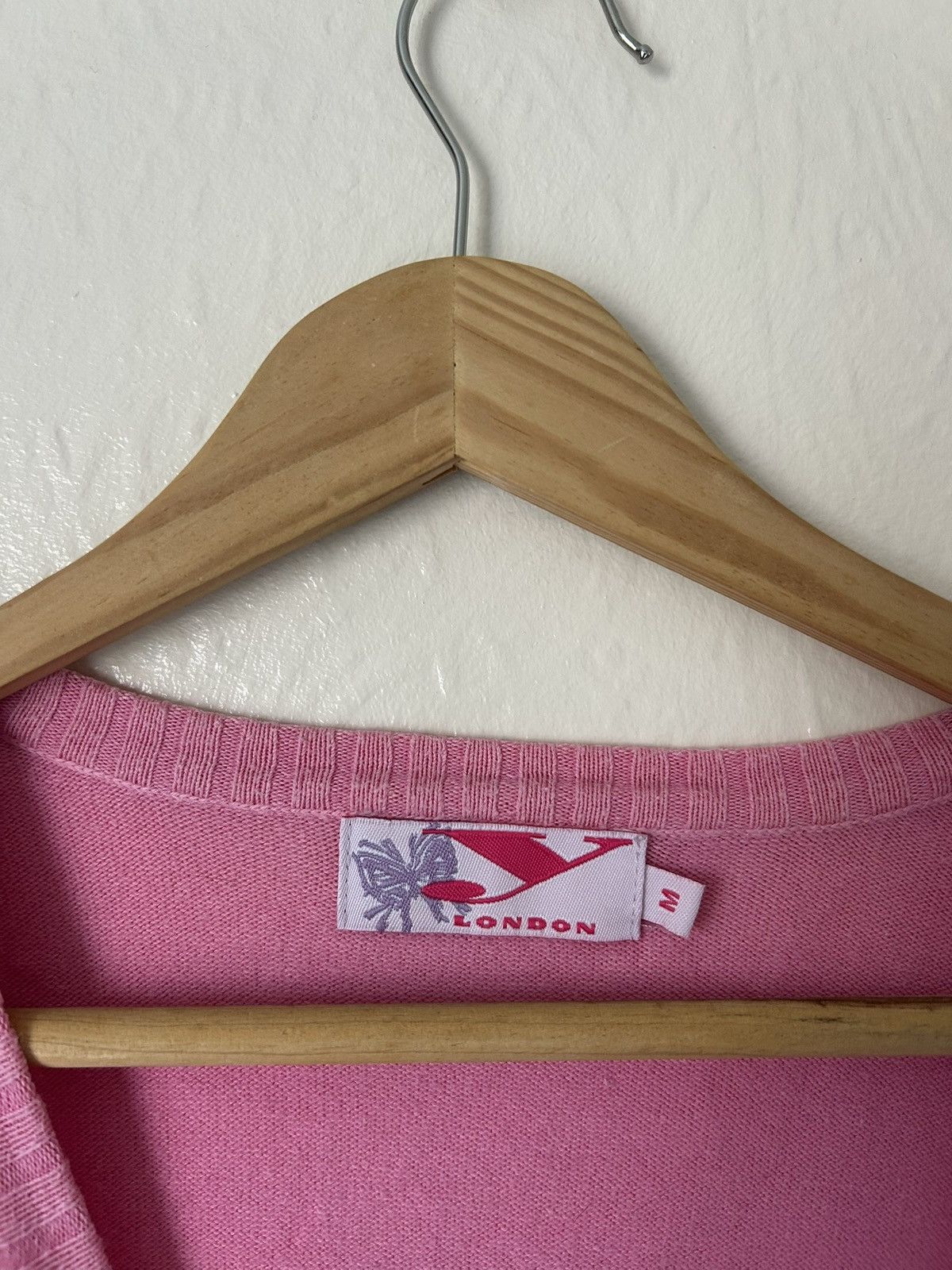 Other Vintage Y2K pink cotton blend stretch knit sweater Size M / US 6-8 / IT 42-44 - 4 Thumbnail