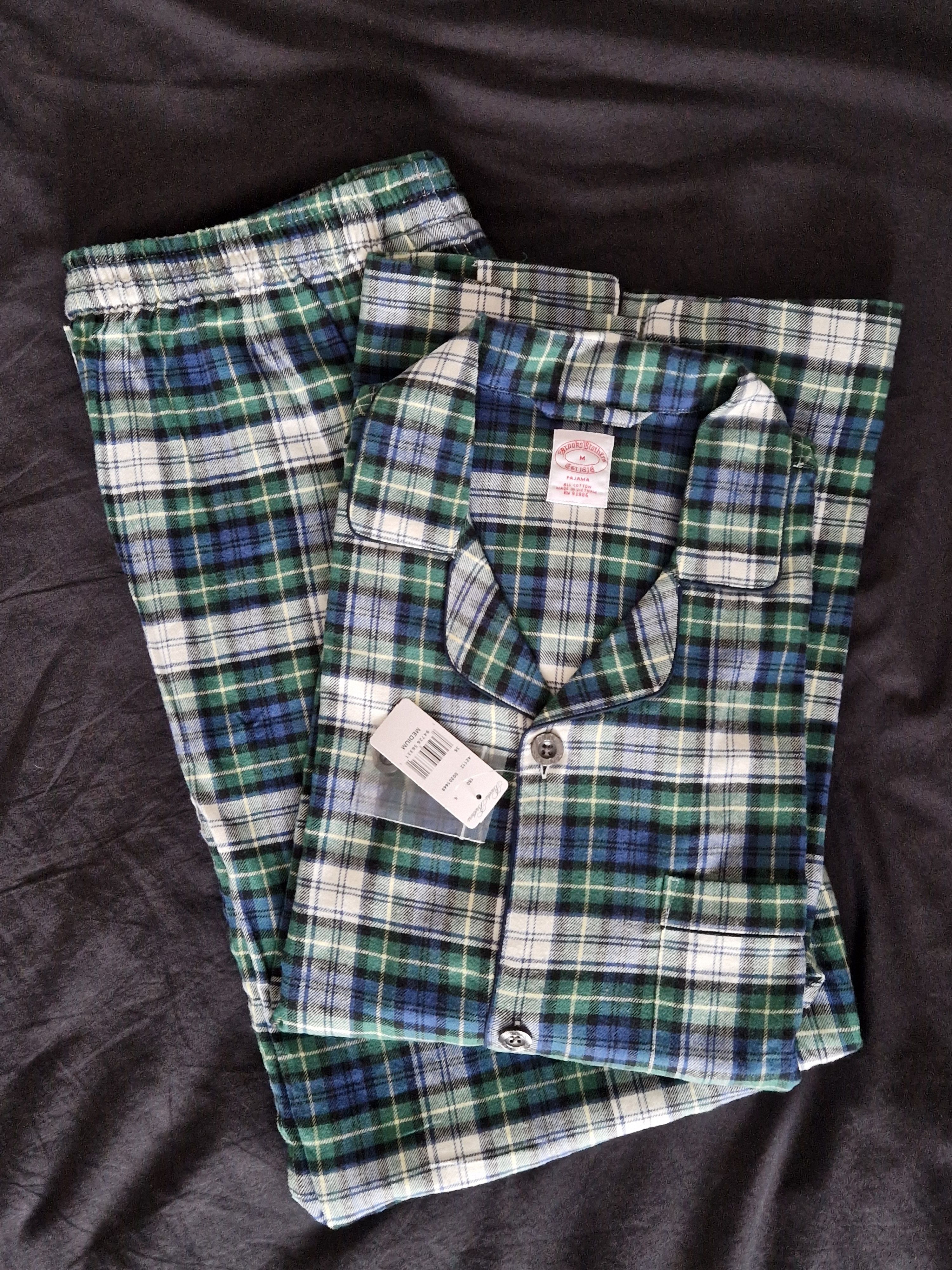 Flannel Tartan Pajamas (set with top & bottom)