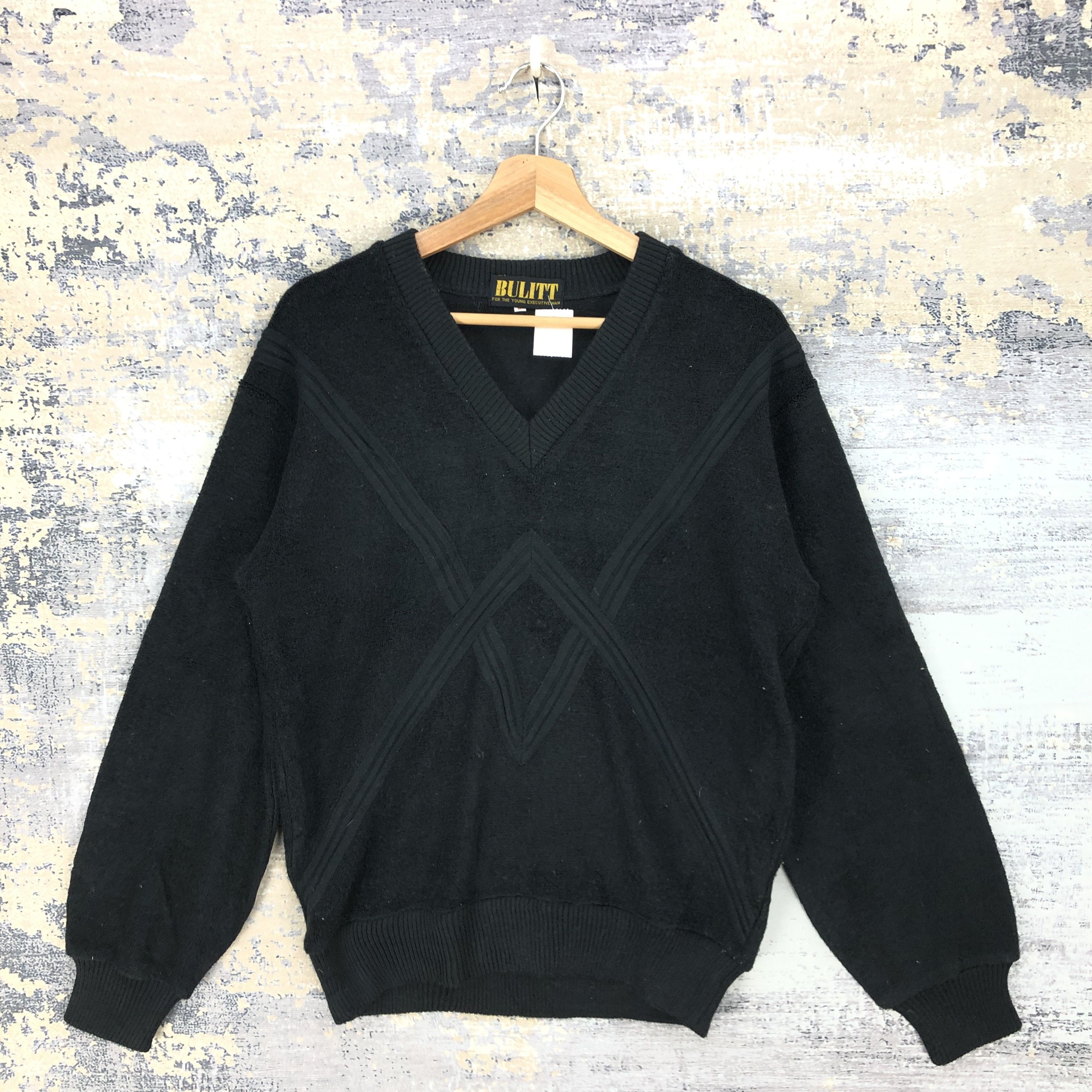 Japanese Brand Vintage 90s Bullit Wool Sweater Japanese Sweatshirt Jumper Size US L / EU 52-54 / 3 - 1 Thumbnail