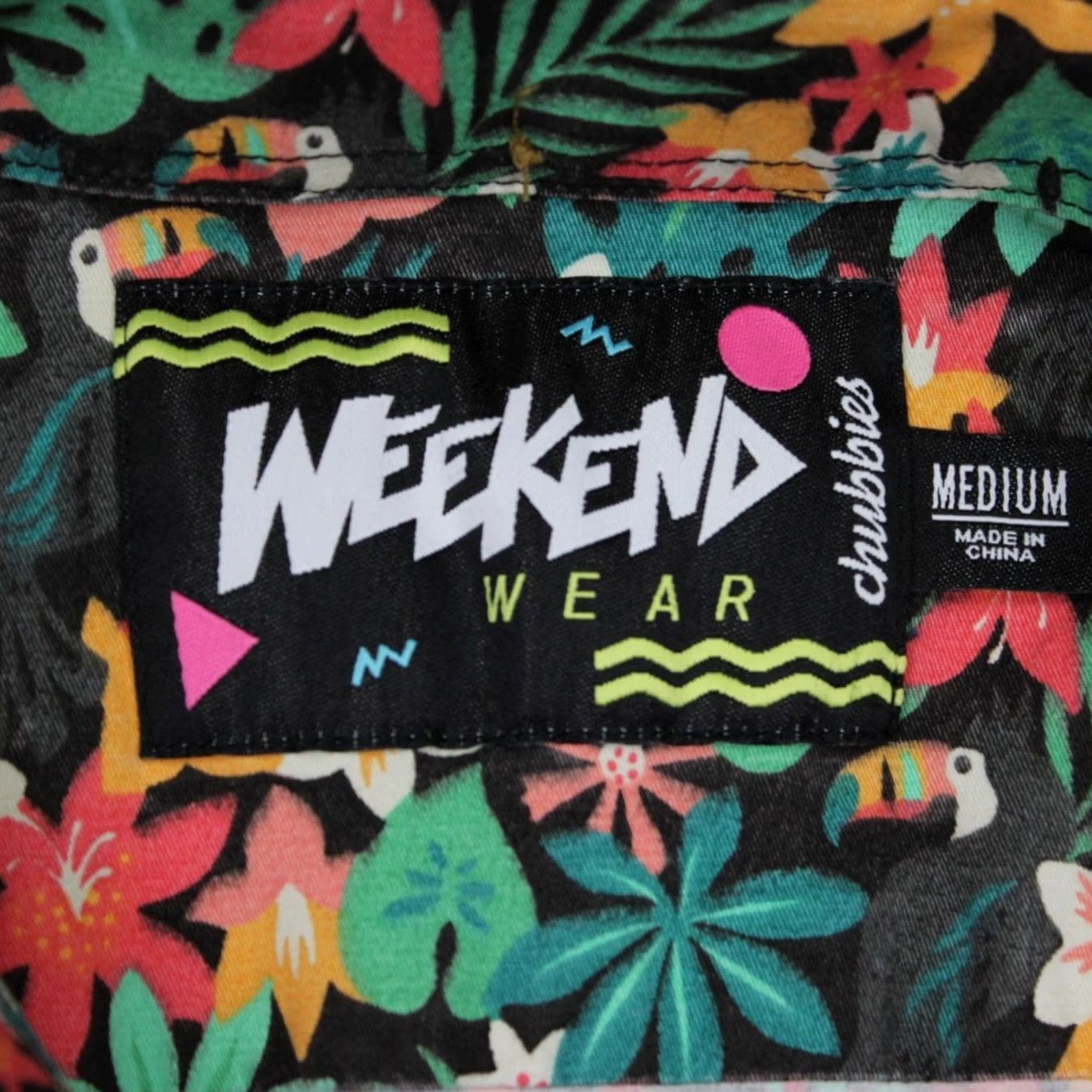 Chubbies Chubbies Hawaiian Shirt Mens M Green Floral Short Sleeve Button-Down Past Weekend Wear S/S Pullover Shirt Size US M / EU 48-50 / 2 - 7 Thumbnail