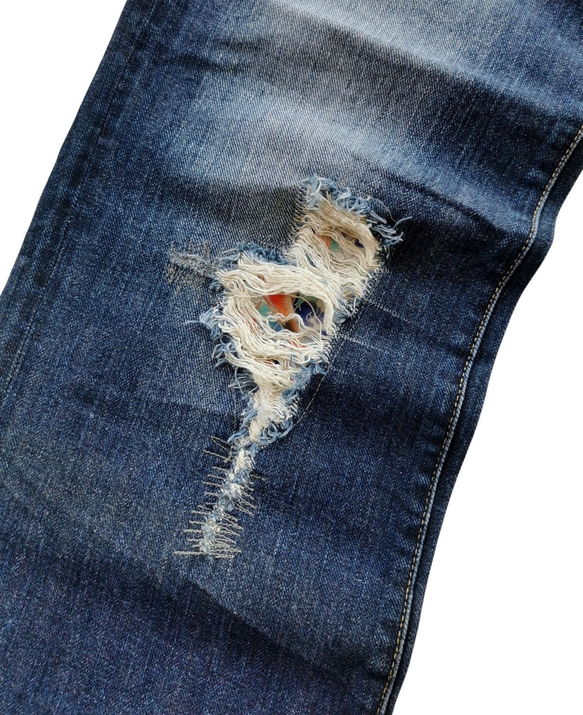 Kapital Vintage Rock Wood Patches Faded Jeans Size US 34 / EU 50 - 8 Thumbnail