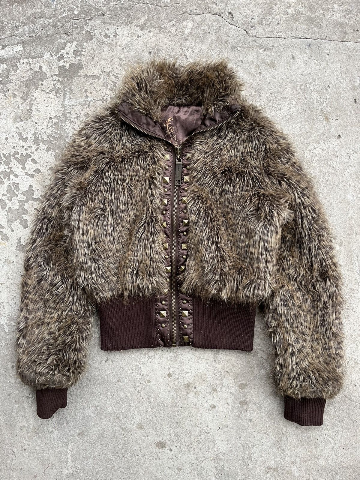 20471120 × If Six Was Nine × Le Grande Bleu (L.G.B.) Vintage Japanese Cropped Eco Fur Faux Fluffy Jacket Coat Y2K Size M / US 6-8 / IT 42-44 - 1 Thumbnail