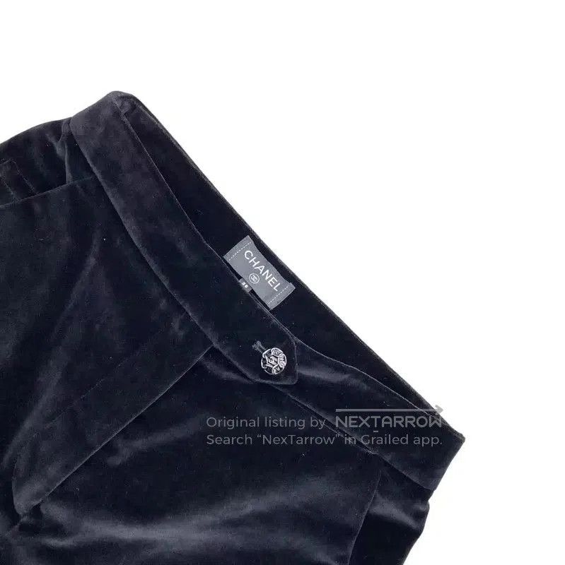 Chanel Chanel Black Cotton Casual Pants . Size 26" / US 2 / IT 38 - 3 Thumbnail