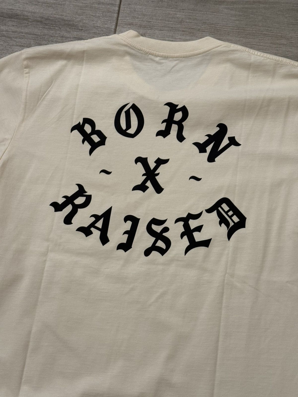 Born X Raised BORN X RAISED Rocker Tee T-Shirt Cream Black Size L Large Size US L / EU 52-54 / 3 - 5 Thumbnail