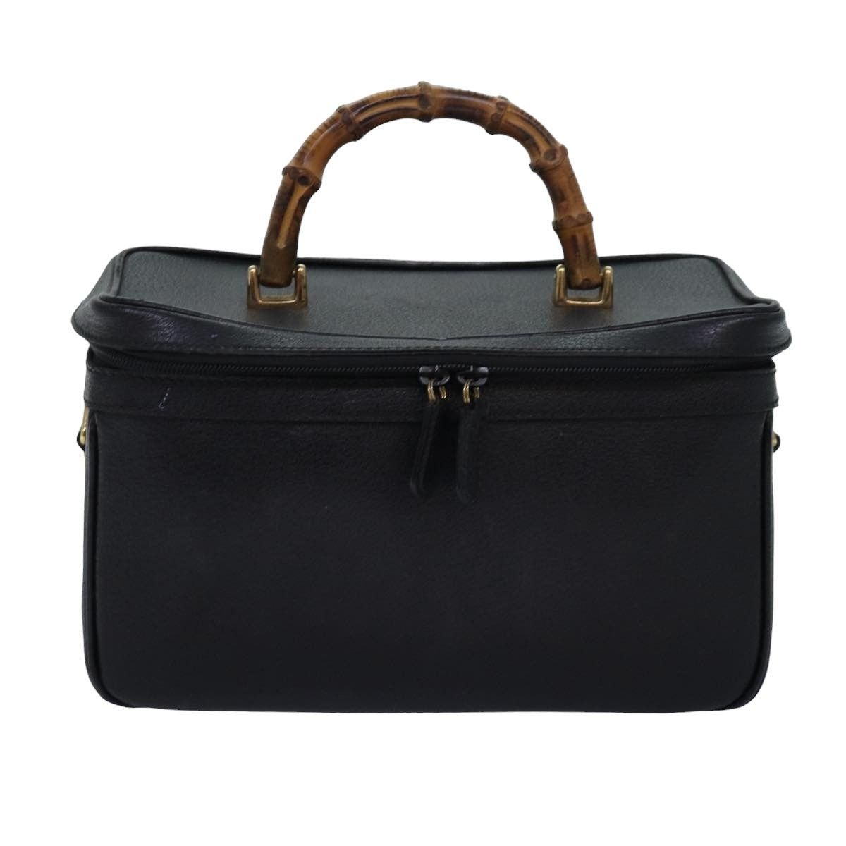 Gucci GUCCI Bamboo Vanity Hand Bag Leather Black 013 2122 013 2122 Size ONE SIZE - 2 Thumbnail