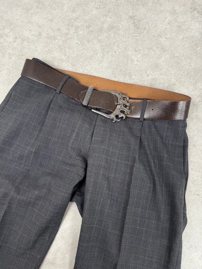John Richmond 2000s John Richmond Brown Cross Ornamental Buckle Belt Size ONE SIZE - 1 Thumbnail