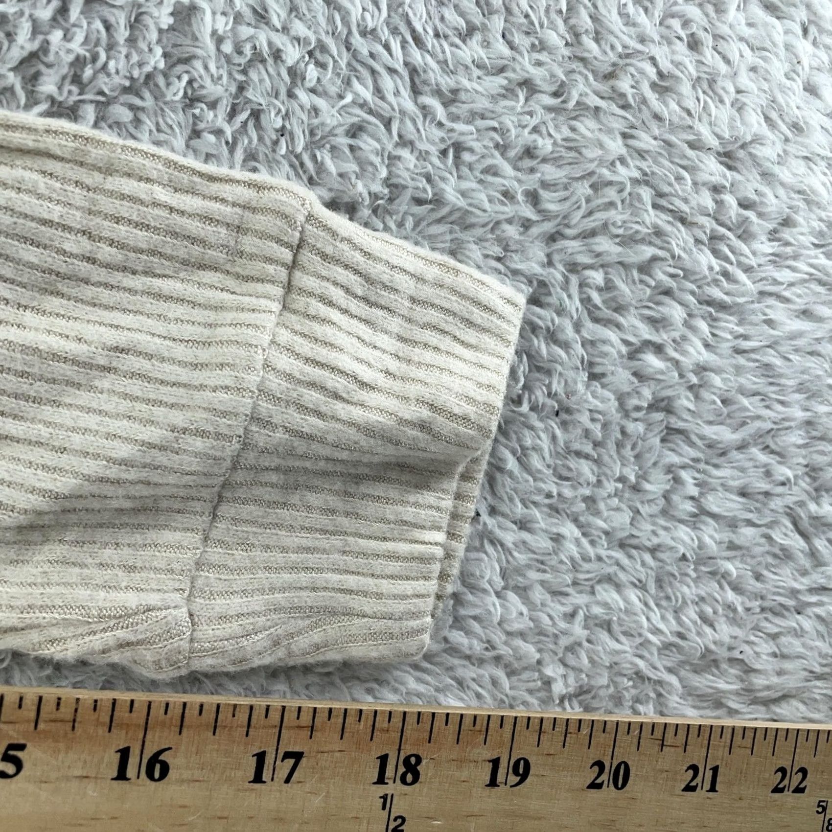 Vintage LuLaRoe Shirt Womens XL Beige Ribbed Long Sleeve Lounge Knit Soft Top Size XL / US 12-14 / IT 48-50 - 7 Thumbnail