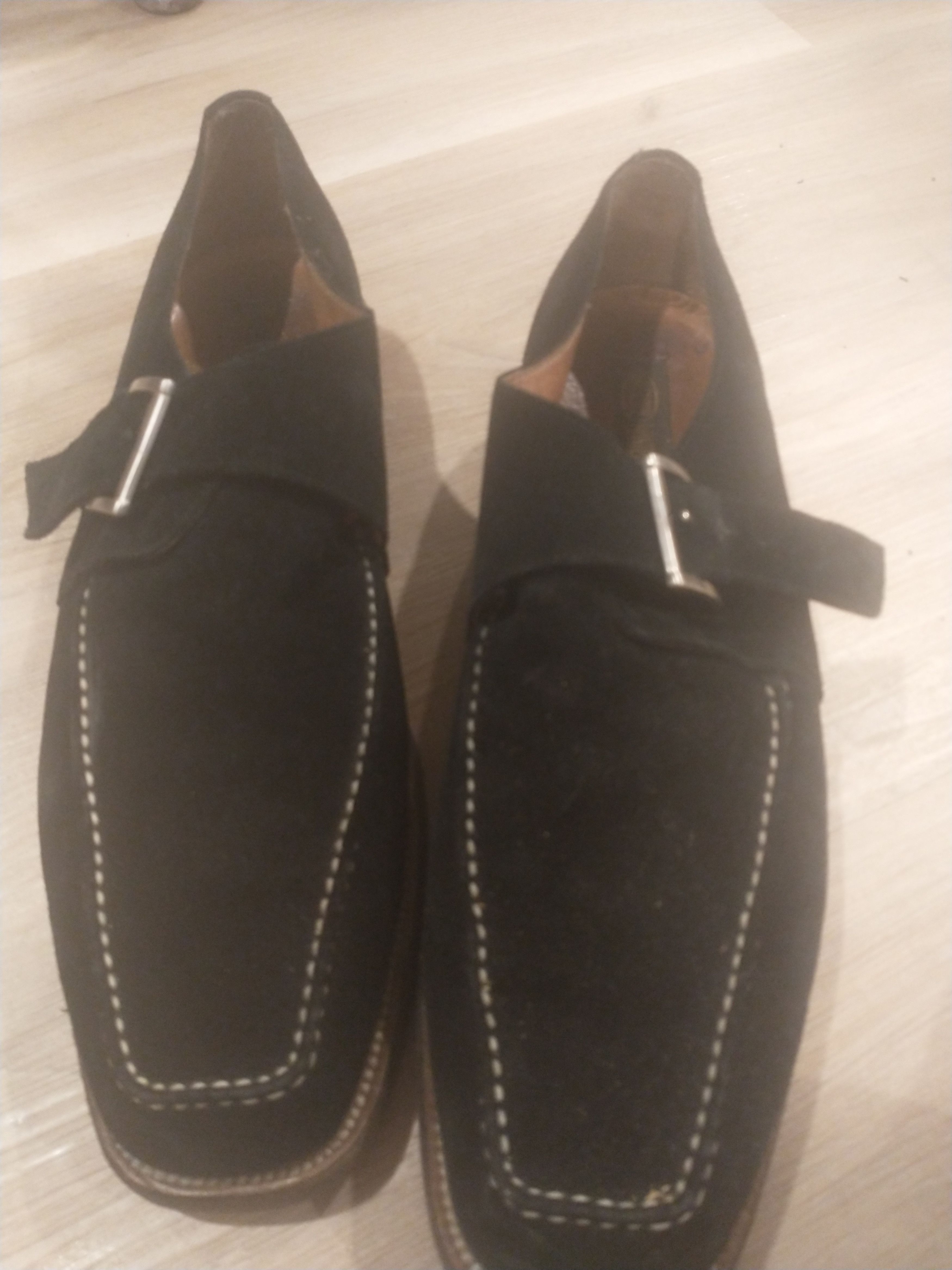 Sutor Mantellassi Suede leather shoes with interesting buckle Size US 12 / EU 45 - 1 Thumbnail