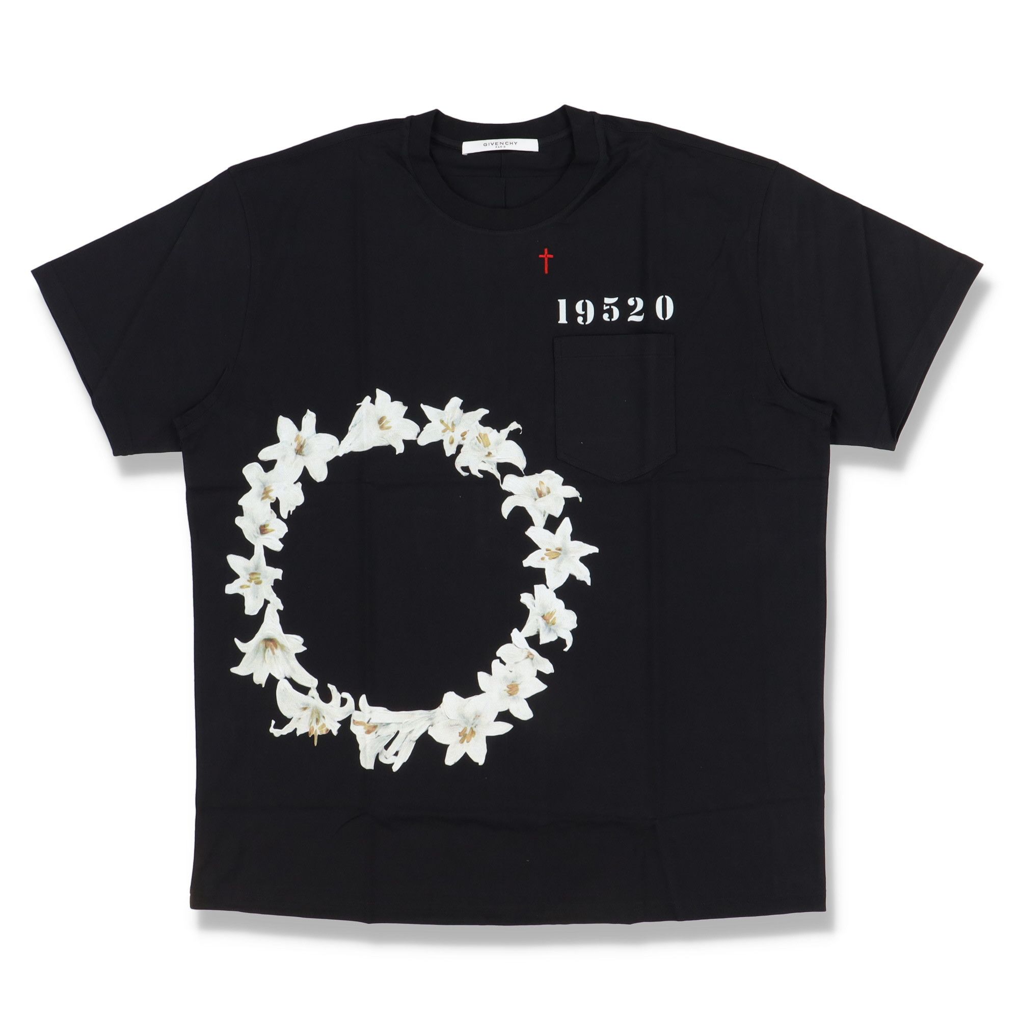 Givenchy Black Ring of Lillies Embroidered Cross Oversized T Shirt Grailed