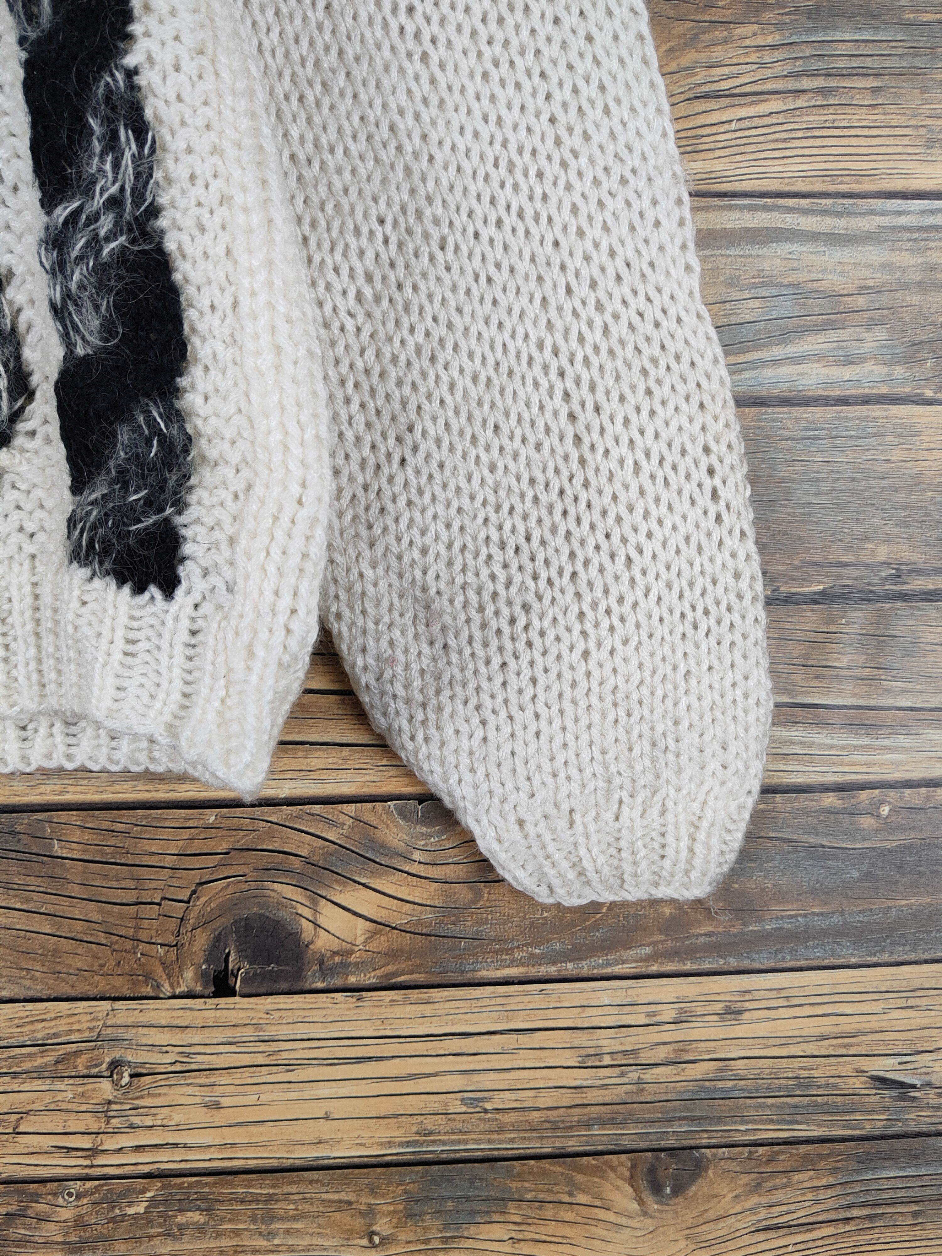 Japanese Brand Cecchini Ivory Black Knitwear Sweatshirts #W2014 Size US M / EU 48-50 / 2 - 6 Thumbnail