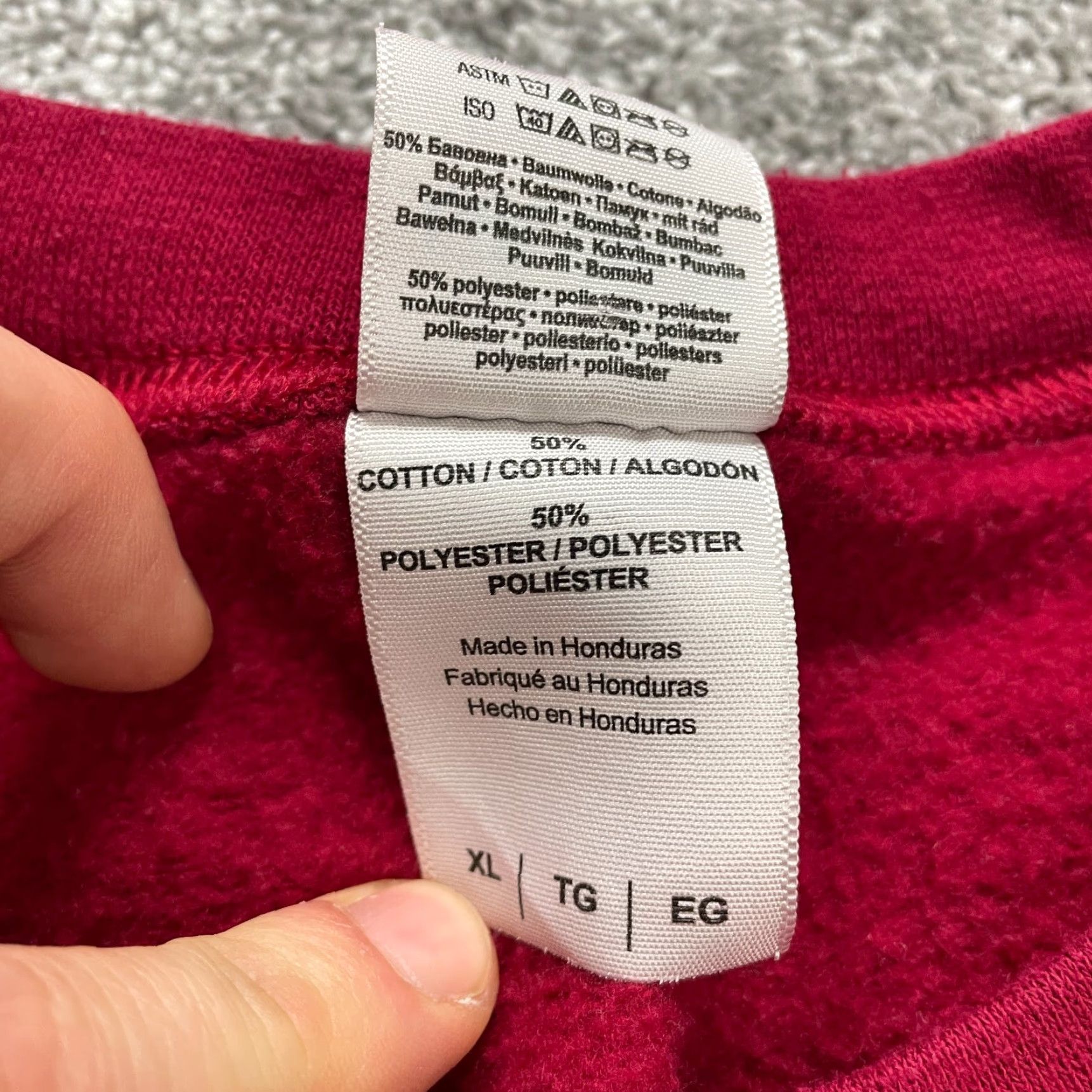 Gildan Gildan Heavy Cotton Pullover Sweatshirt Mens XL Red Logo Knit Fleece Solid Long Sleeve Crew Neck All Seasons Classic Baseball Outdoor Size US XL / EU 56 / 4 - 5 Thumbnail