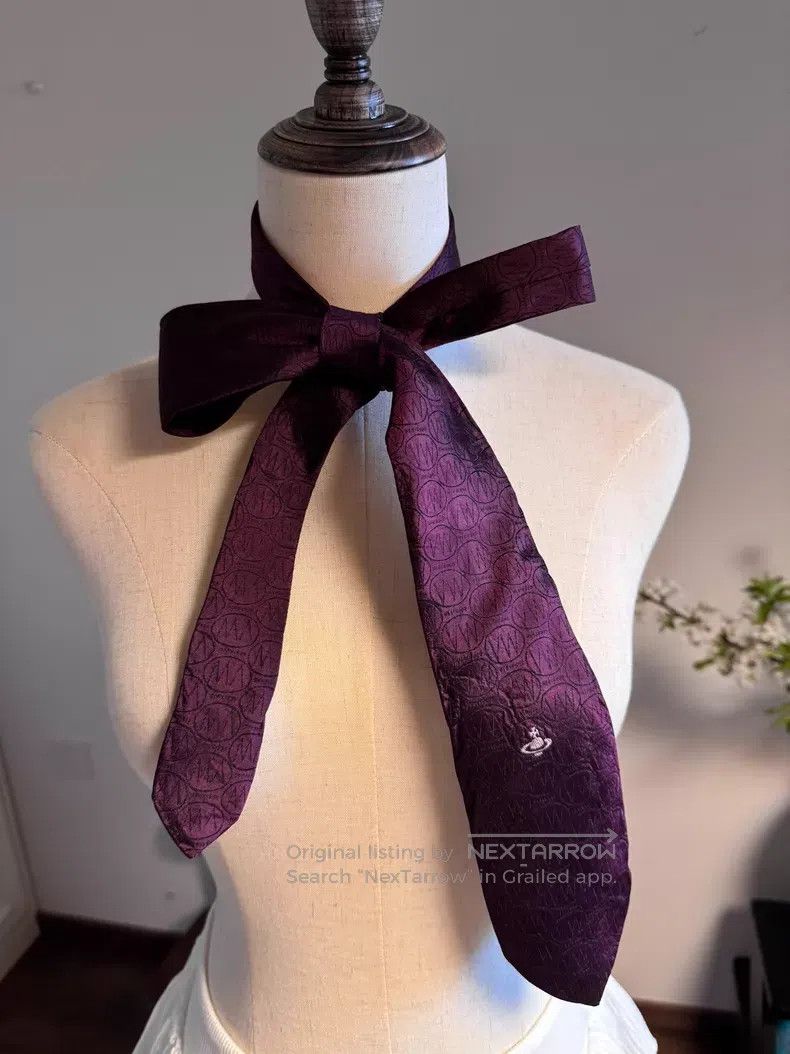Vivienne Westwood Vivienne Westwood Dark Purple Tie Size ONE SIZE - 1 Thumbnail
