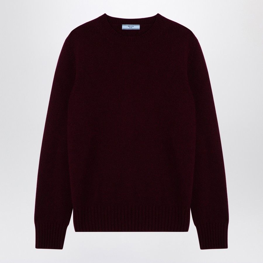 Prada o1d2blof0924 Wool Cashmere Sweater in Burgundy Size XS / US 0-2 / IT 36-38 - 1 Thumbnail