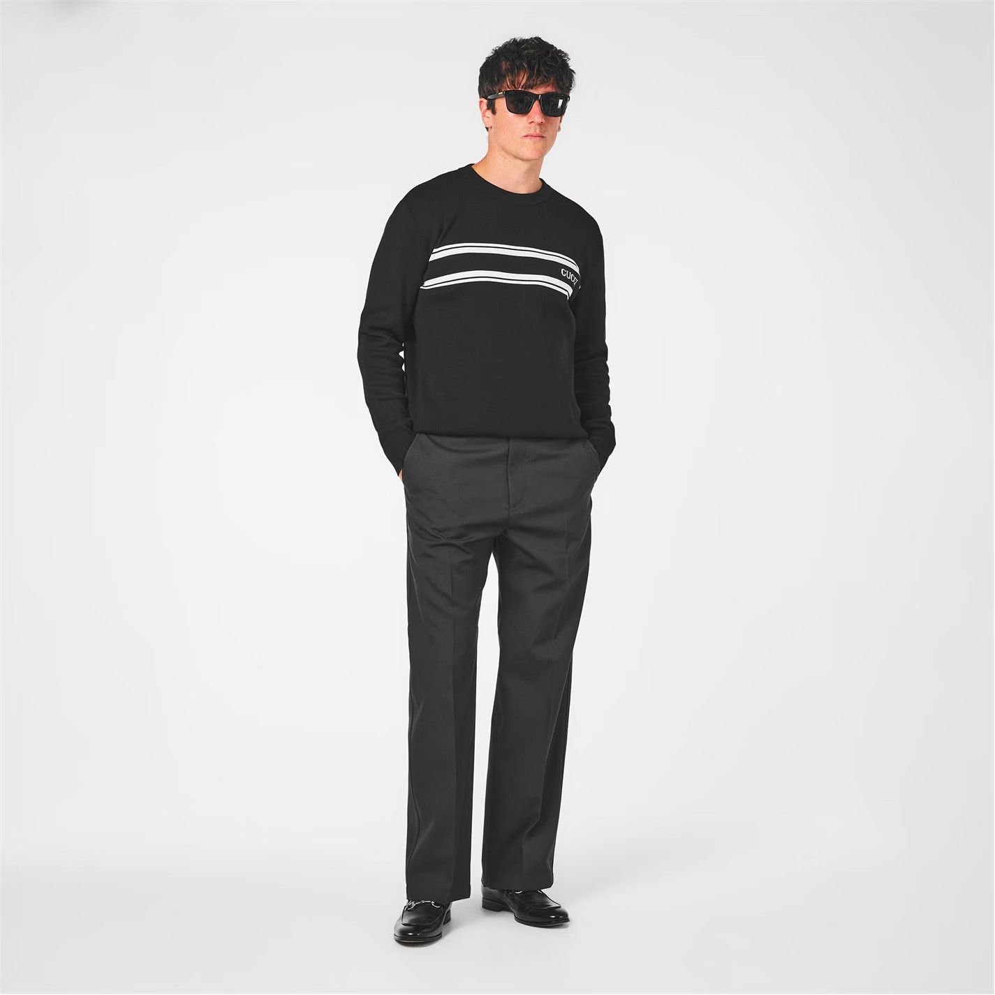 Gucci o1g2r1mq0426 Wool Straight Leg Trousers in Space Grey Size US 30 / EU 46 - 6 Thumbnail