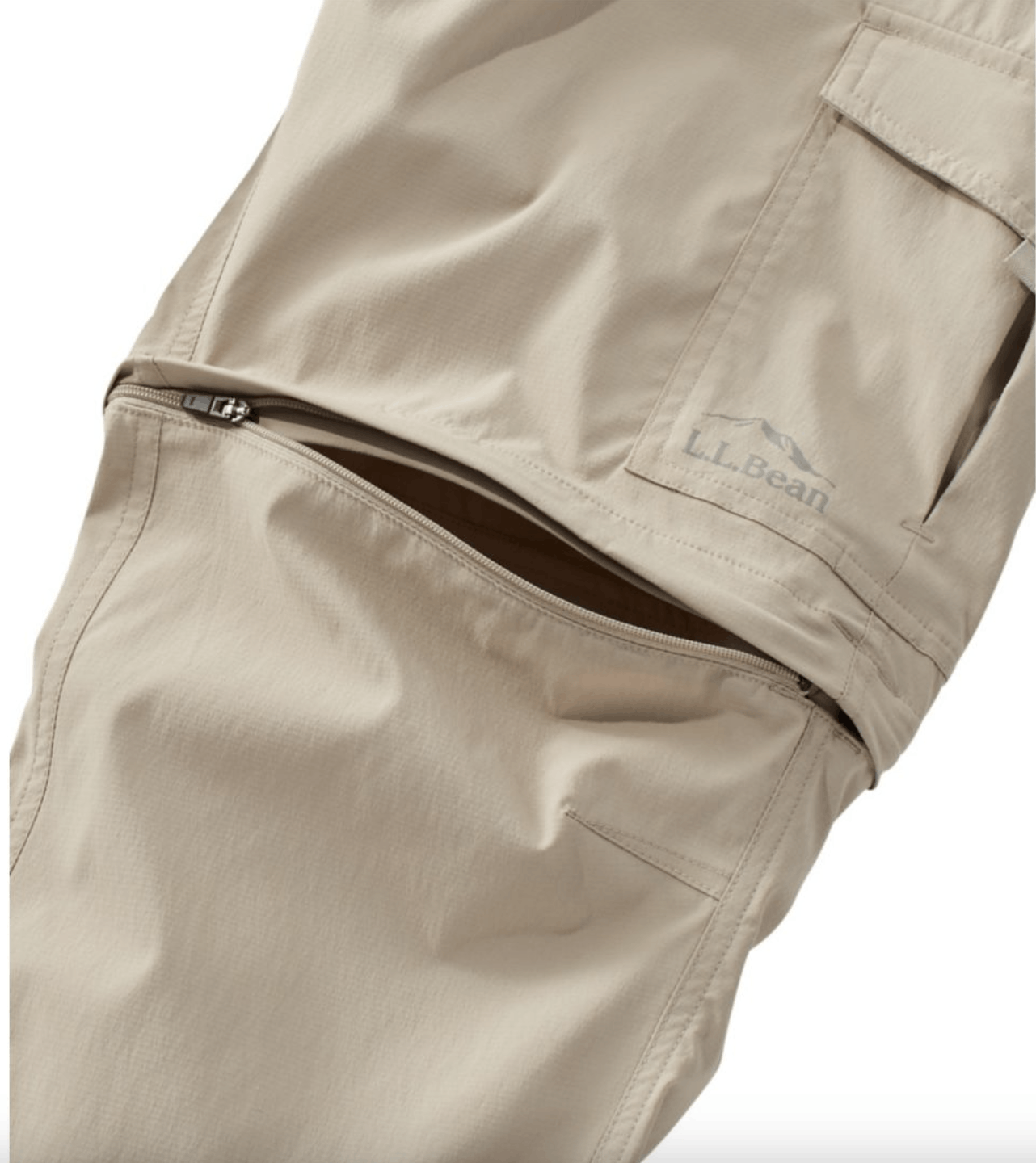 L.L. Bean LL BEAN Tropicwear Khaki Shorts-to-Pants Flex Zip Pockets Size US 34 / EU 50 - 5 Thumbnail