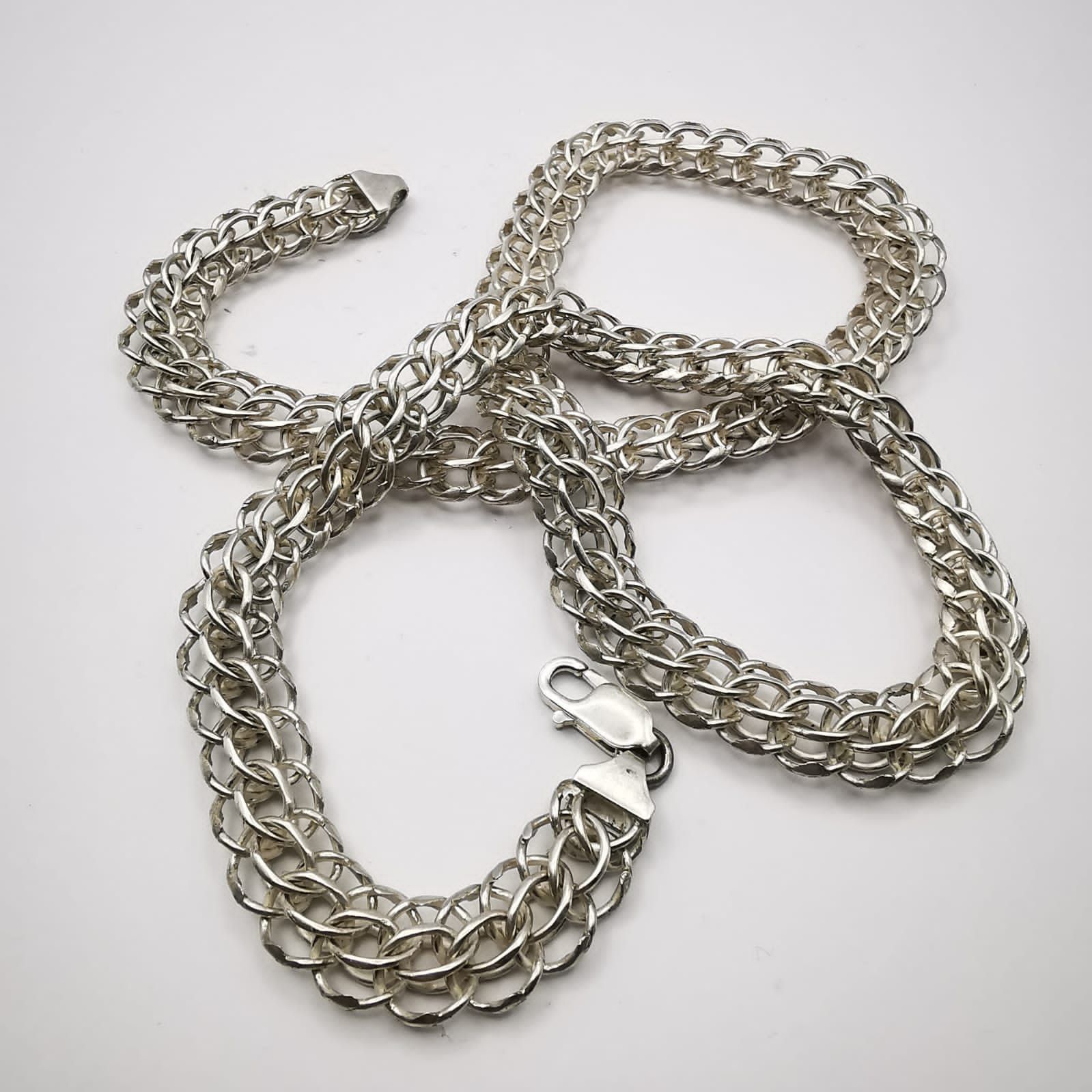Sterling Silver New Statement Mens 925 Sterling Silver Jewelry Chain 80 g Size ONE SIZE - 5 Thumbnail