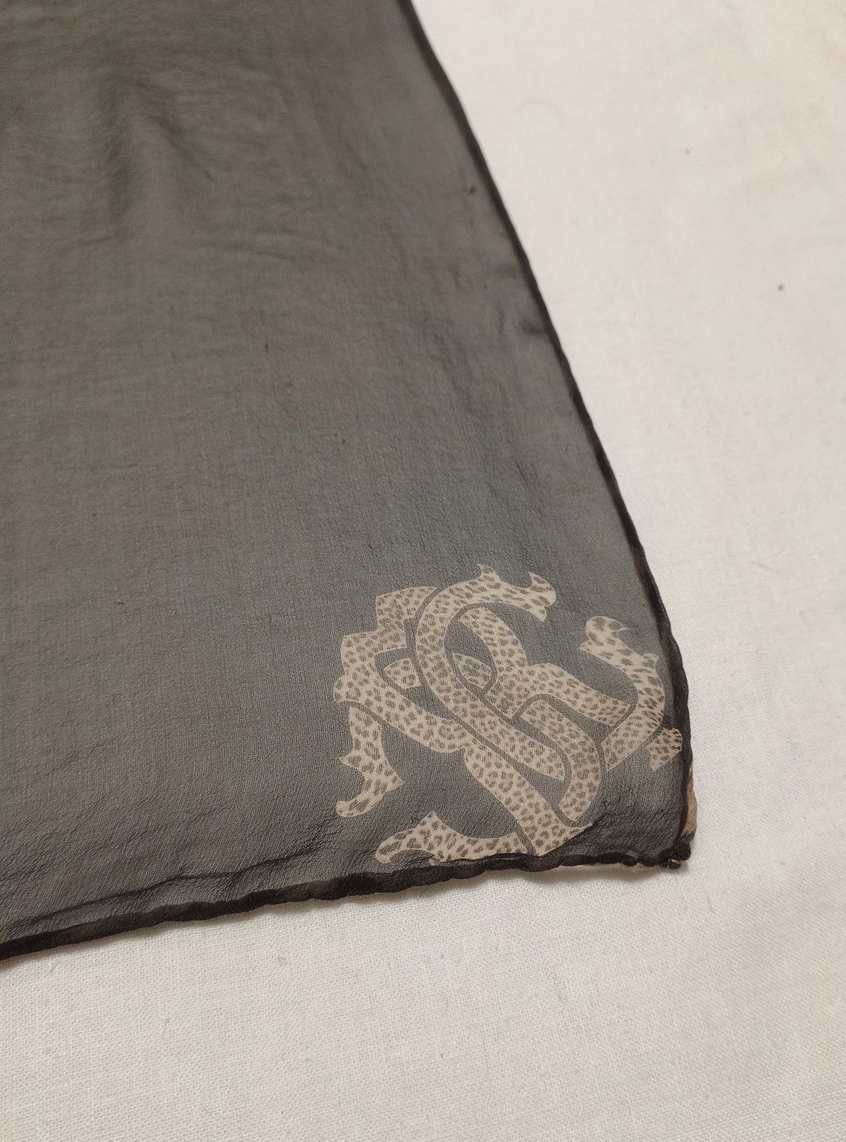 Designer × Roberto Cavalli Roberto Cavalli Black Designer Logo Squared Silk Scarf Size ONE SIZE - 5 Thumbnail