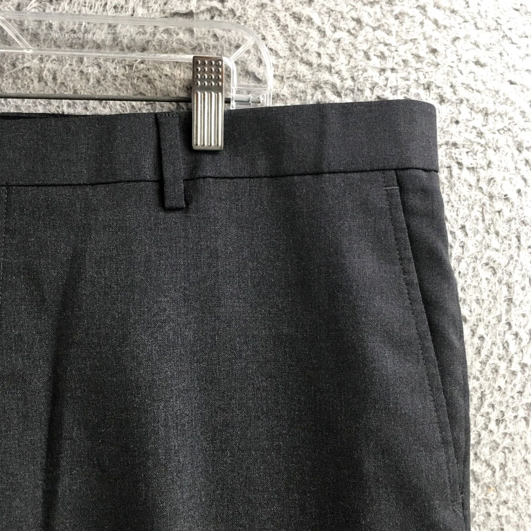 Kenneth Cole Kenneth Cole Dress Pants Mens 42 Gray Wool Blend Mid Rise Flat Front Casual Zip Size US 42 / EU 58 - 4 Thumbnail