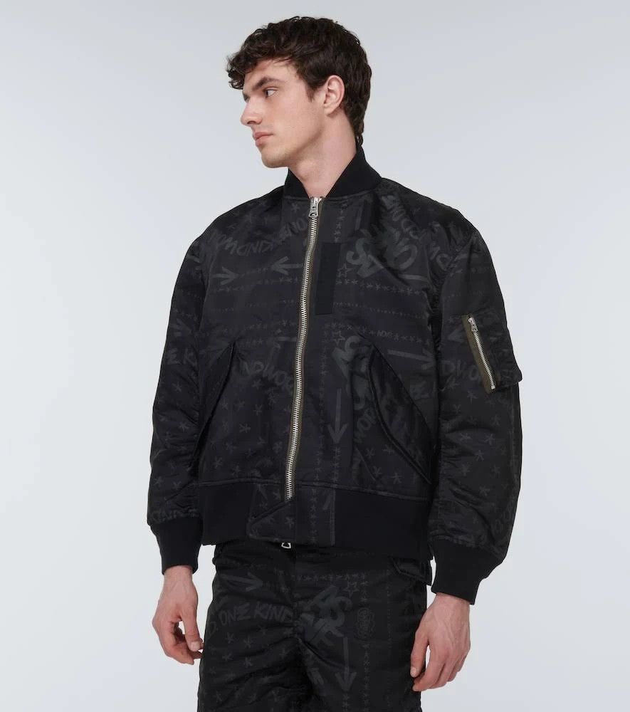 Sacai o1mris0824 Print Blouson in Black Size US M / EU 48-50 / 2 - 7 Thumbnail