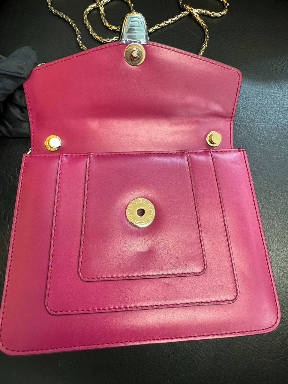 Bvlgari Serpenti Forever Square Crossbody Purple Shoulder