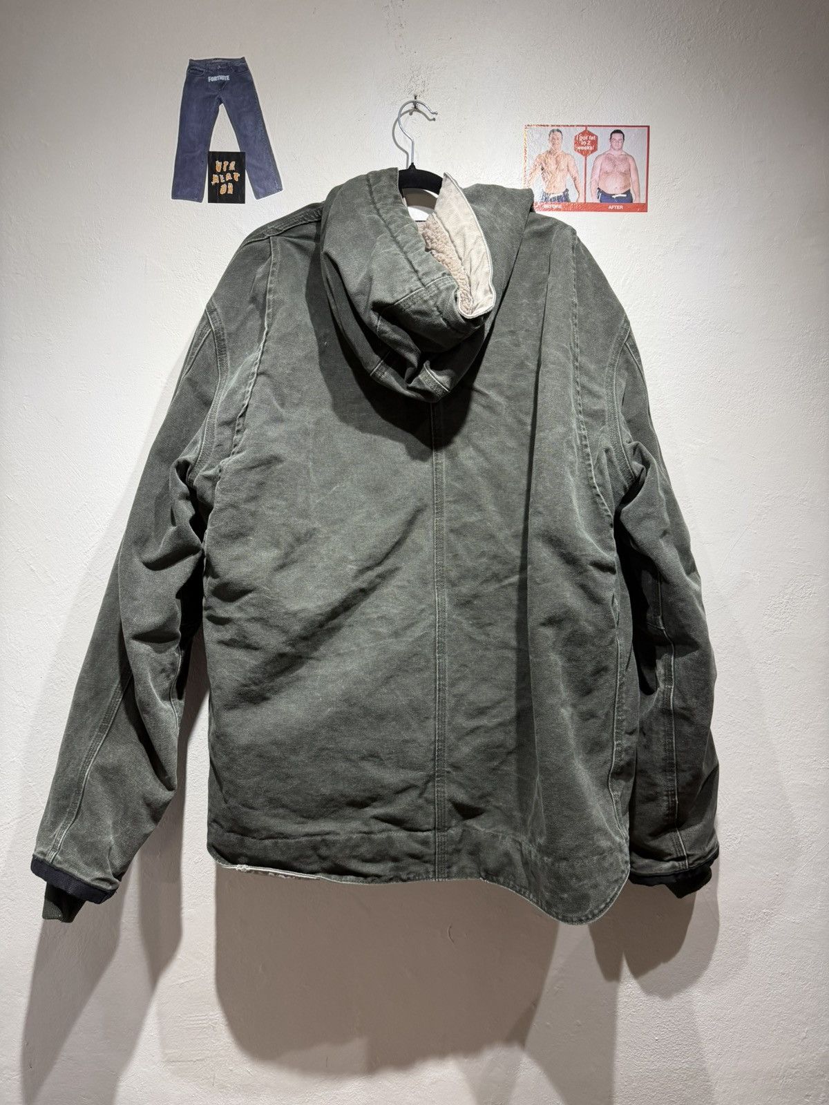 Carhartt Vintage Carhartt Pine green sherpa jacket Size US XL / EU 56 / 4 - 2 Thumbnail