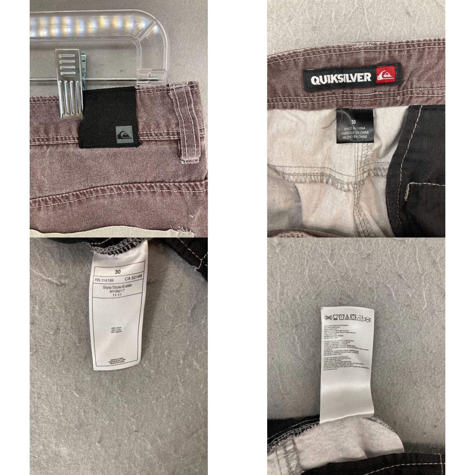 Quiksilver Quiksilver Mens Shorts Colorblock Brown 30 Canvas Cotton Quick Dry Pockets Beach 90s? Size US 30 / EU 46 - 8 Thumbnail