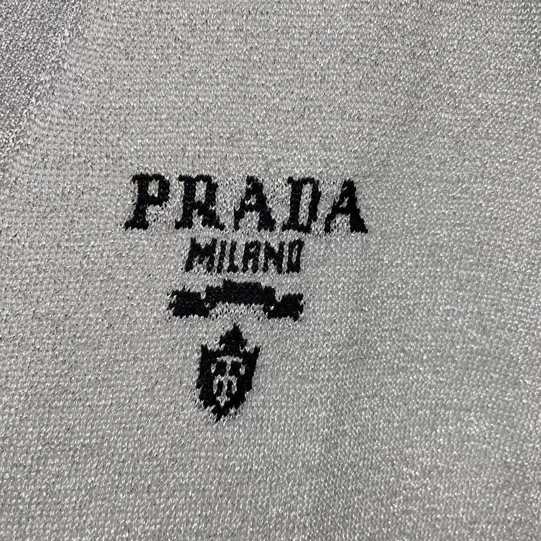 Prada PRADA V-neck single-breasted short gray knit 42 Size M / US 6-8 / IT 42-44 - 6 Thumbnail