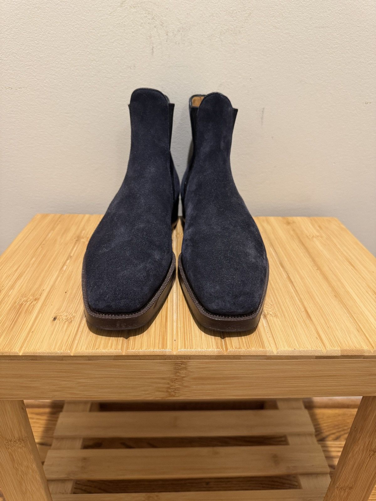 Gaziano & Girling Gaziano & Girling Bespoke Chelsea Navy Calf Suede 6UK/6.5US Size US 6.5 / EU 39-40 - 2 Thumbnail