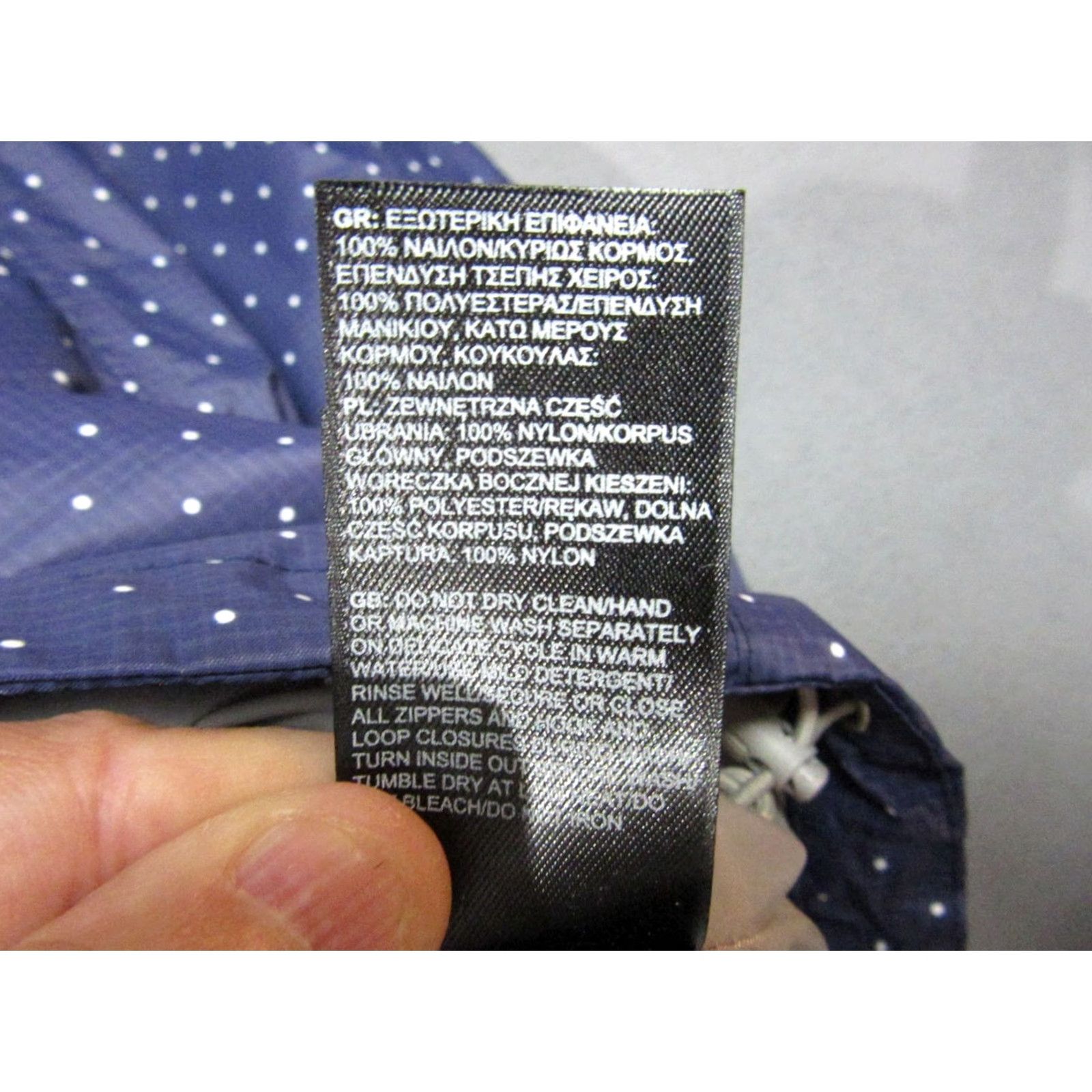 The North Face The North Face Rain Jacket Womens Medium Blue Polka Dot Hooded Lined Resolve Outdoor Hiking Trek Size M / US 6-8 / IT 42-44 - 4 Thumbnail