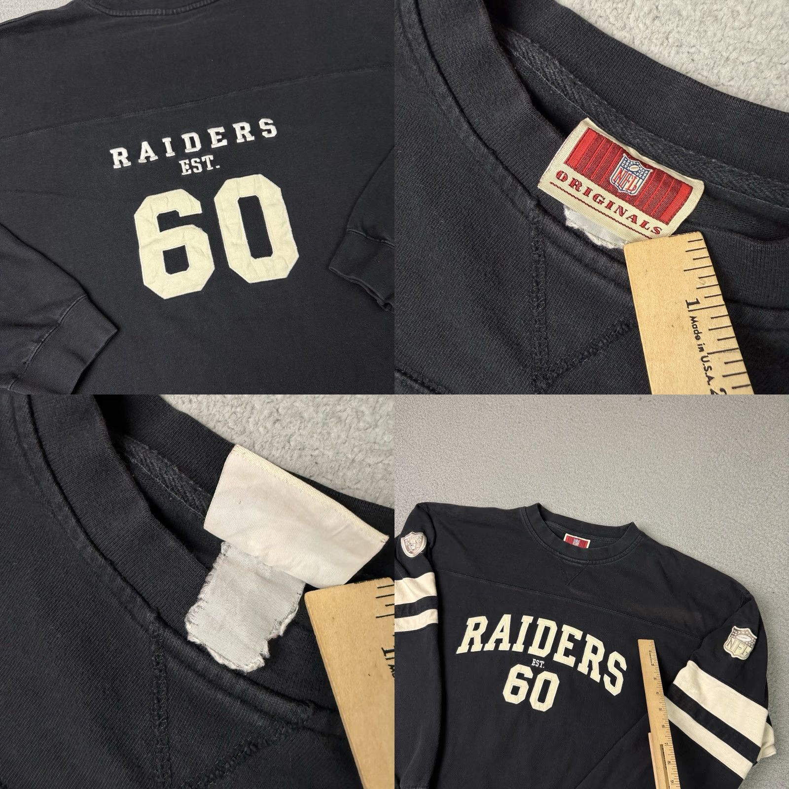 NFL VINTAGE Las Vegas Raiders Shirt Adult XXL Black NFL Originals Est 60 Rare LA Oakland 2XL Size US XXL / EU 58 / 5 - 8 Thumbnail