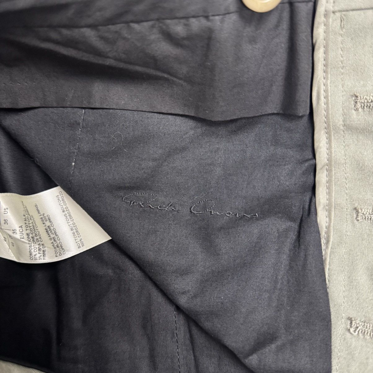 Rick Owens Rick Owens - “Euca” - Cropped Leg Trouser Size US 29 - 8 Thumbnail