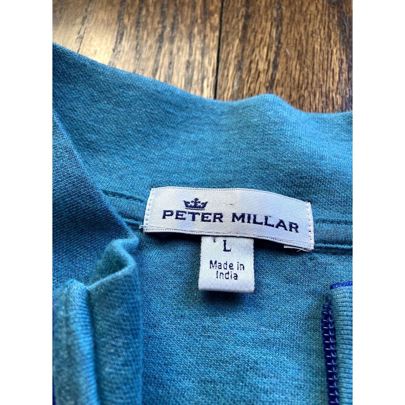 Peter Millar Peter Millar 1/4 Zip Pullover Mens Large Perth Performance Turquoise Blue Golf Shirt Size US L / EU 52-54 / 3 - 6 Thumbnail