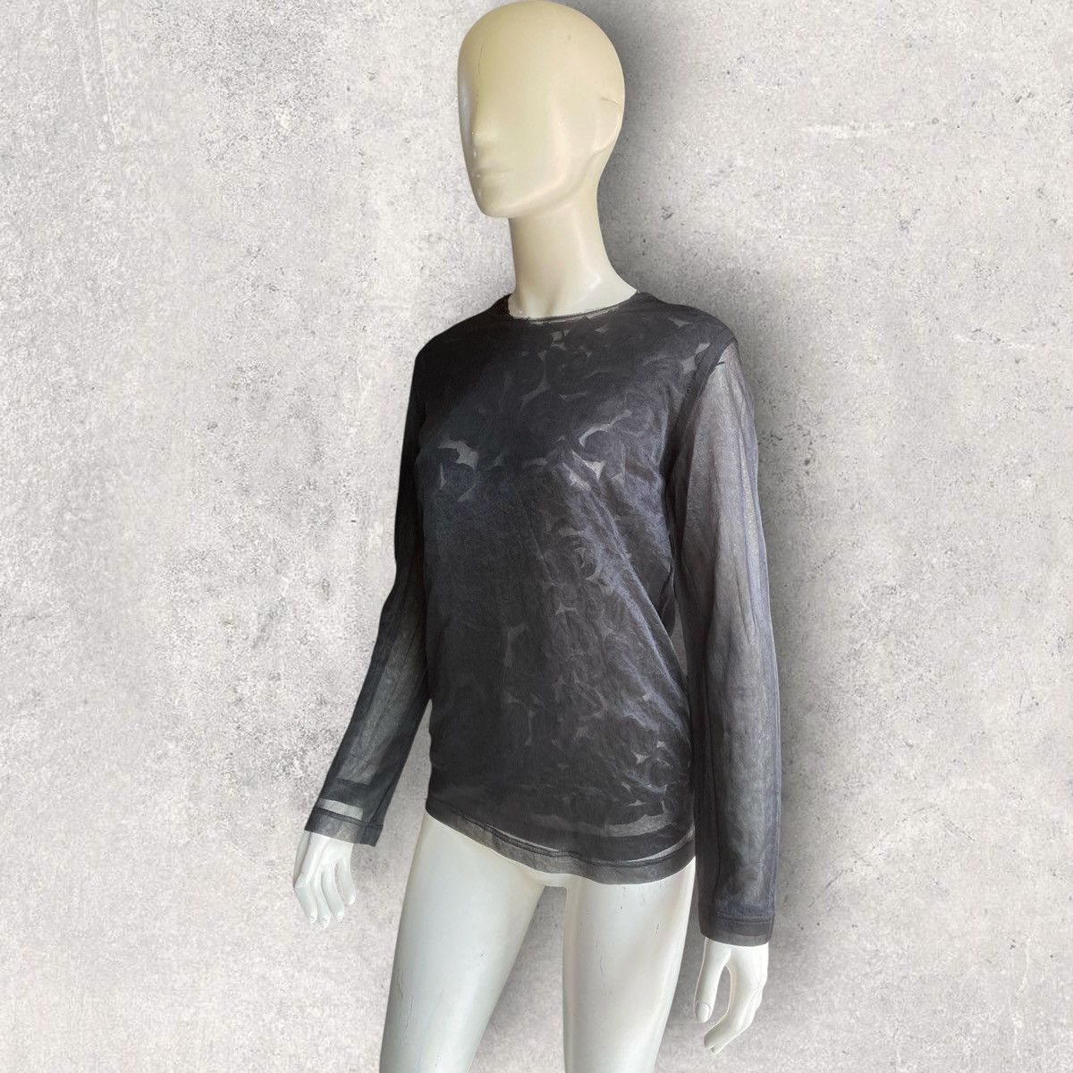 Comme des Garcons Comme Des Garcons AW09 Sheer Floral Appliqué Layer L/S Size S / US 4 / IT 40 - 4 Thumbnail