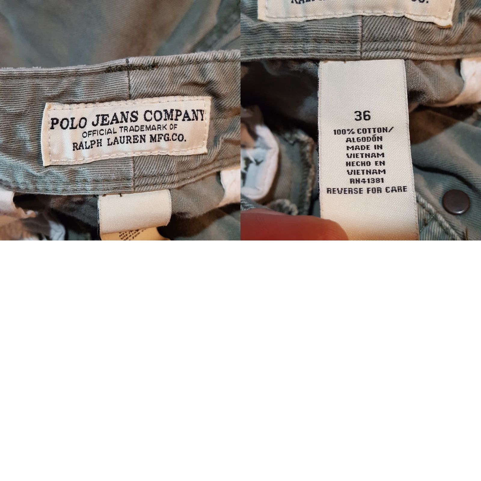 Ralph Lauren VINTAGE Polo Ralph Lauren Military Cargo Shorts Men 38 Green Army 90s Distressed Canvas Cargo Pockets Relaxed Casual Size US M / EU 48-50 / 2 - 9 Thumbnail