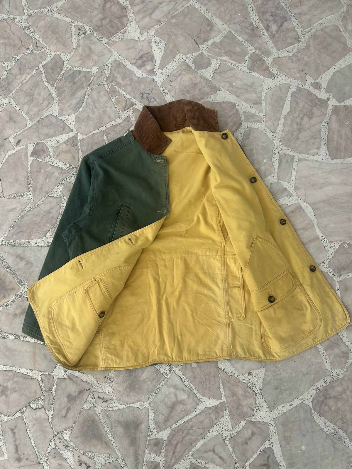 Gap Gap Reversible Army Green Yellow Corduroy Collar Jacket Size US XL / EU 56 / 4 - 2 Thumbnail