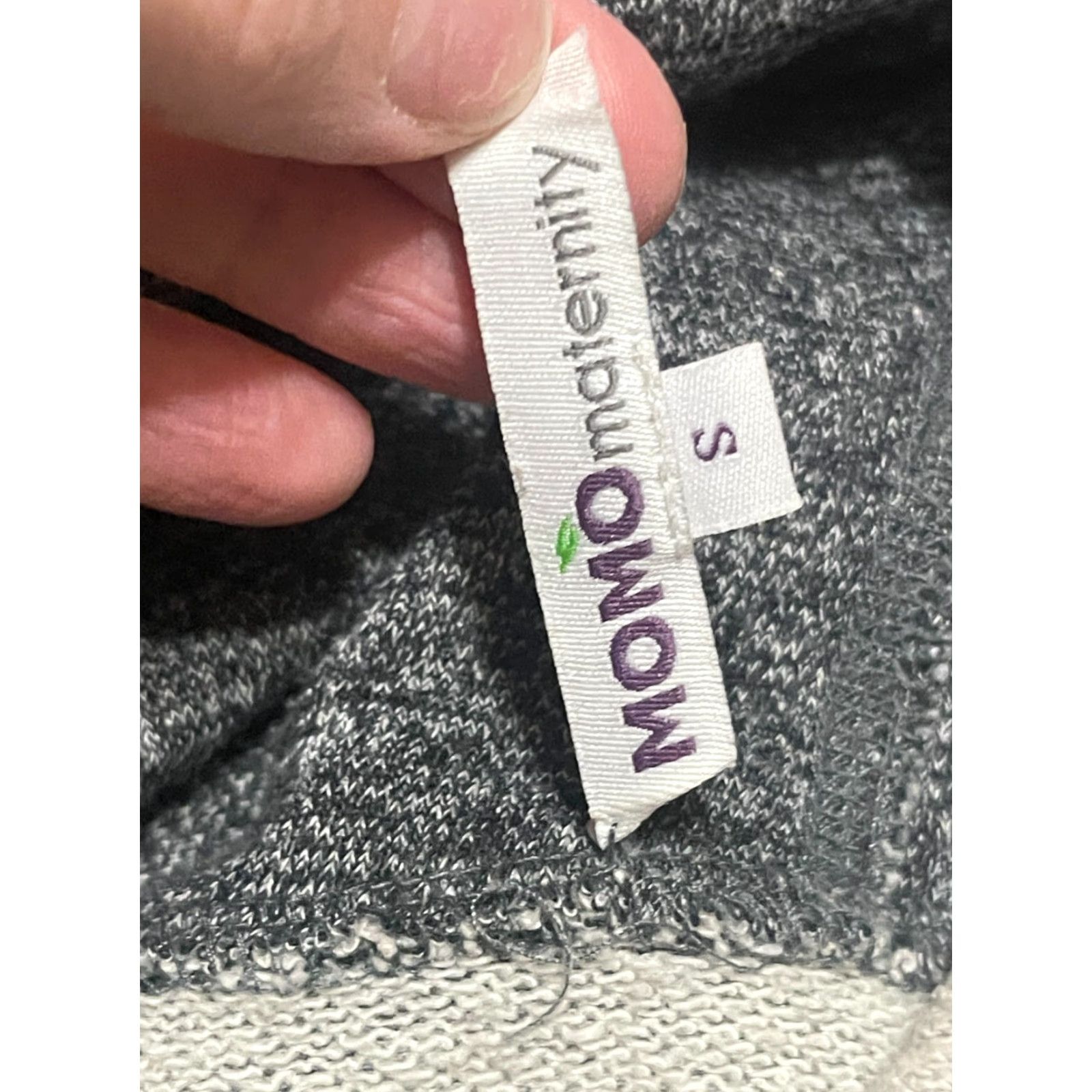 Vintage MOMO Hoodie Women's Maternity Small Gray Black Pullover Long Sleeve Size S / US 4 / IT 40 - 7 Thumbnail