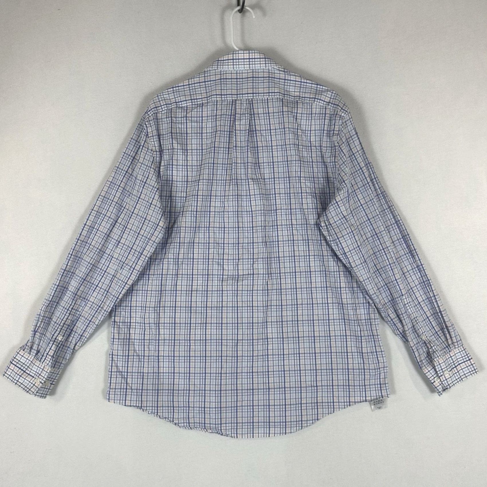 Ralph Lauren Lauren Ralph Lauren Performance Stretch Dress Shirt Mens XL 17-17.5 Blue Plaid Dress Shirt Size 46R - 6 Thumbnail