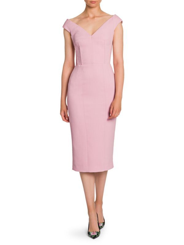 Dolce & Gabbana o1y0825 Sleeveless Midi Dress in Pink Size XS / US 0-2 / IT 36-38 - 5 Thumbnail