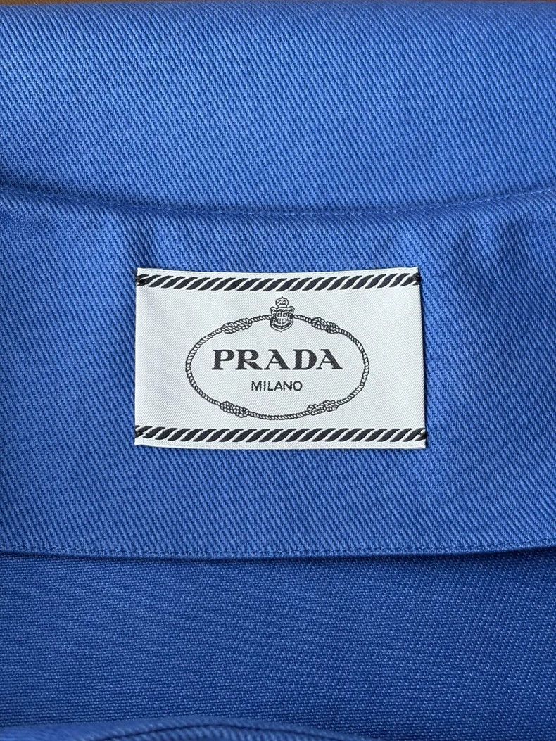 Prada Prada Blue big triangle standard pure cotton sleeveless su Size XS / US 0-2 / IT 36-38 - 5 Thumbnail