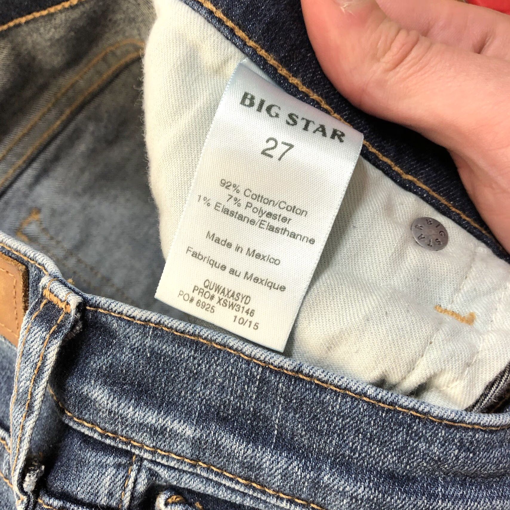 Denime Big Star Womens Jeans Capri Cropped Denim Blue 27 X 25.5 Inseam Size 27" / US 4 / IT 40 - 7 Thumbnail
