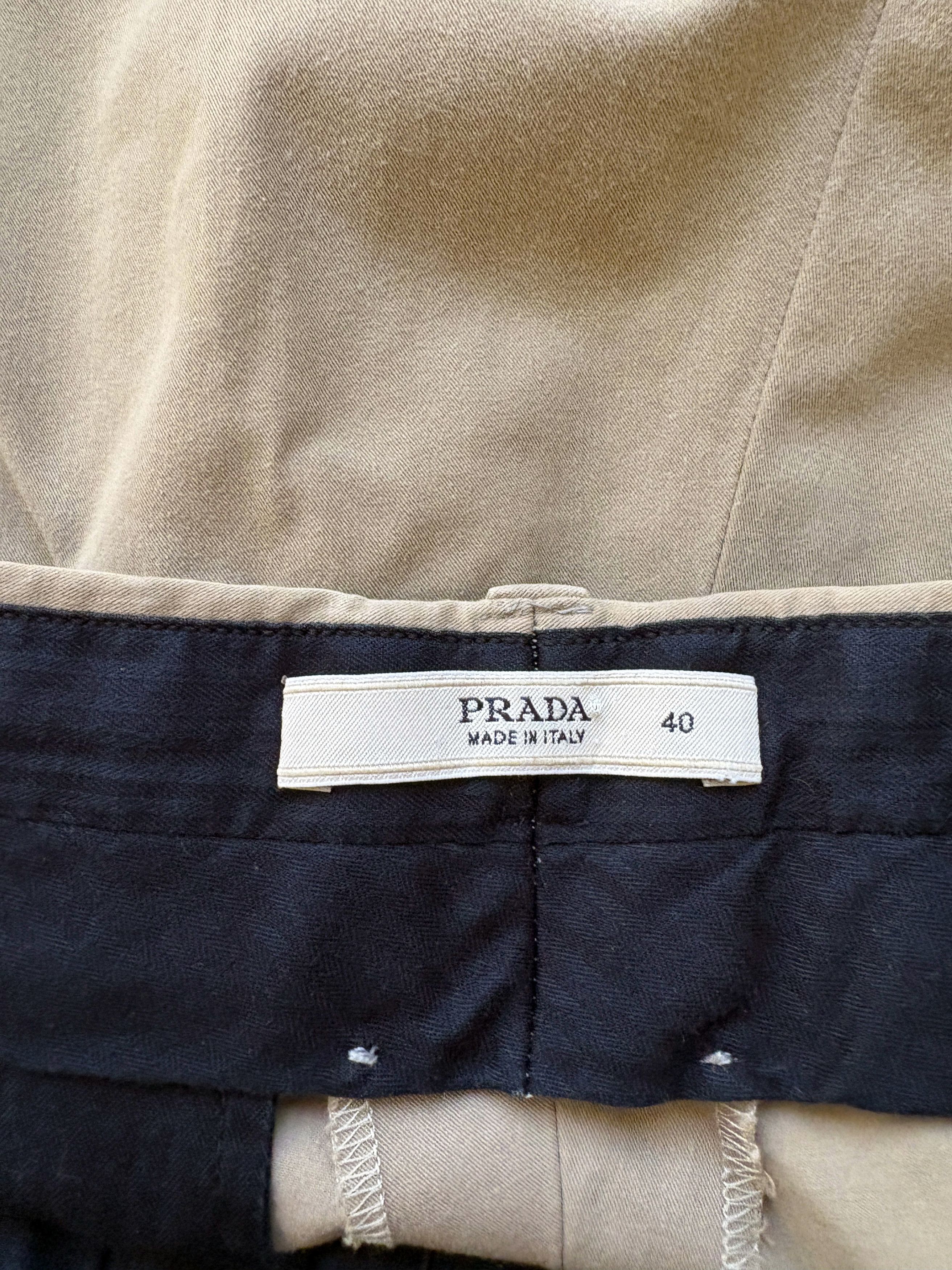 Prada ⚡️QUICK SALE⚡️Prada Beige Trousers Pants Size 27" / US 4 / IT 40 - 3 Thumbnail