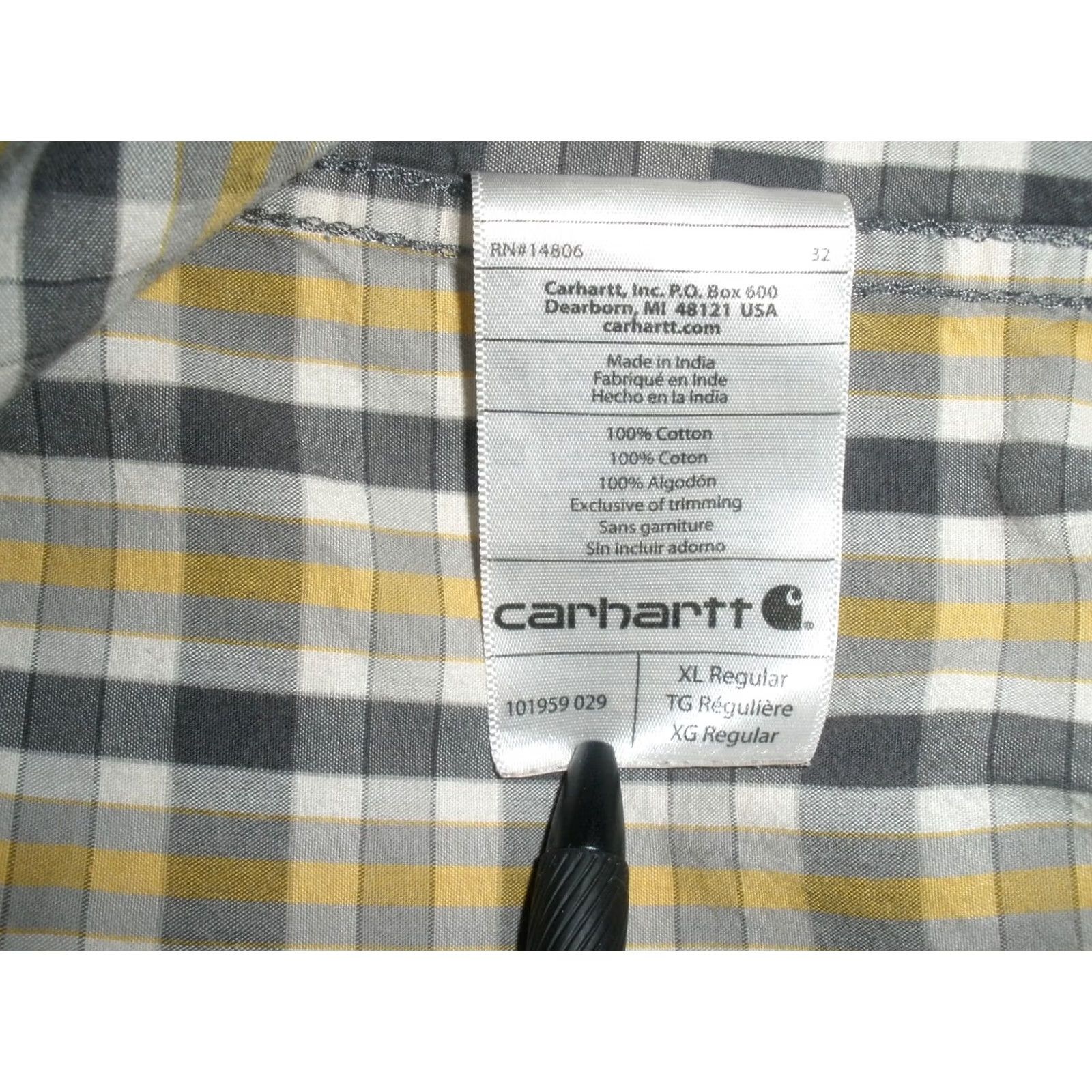Carhartt Carhartt Shirt Plaid Button-Up Short Sleeve Mens XL Relaxed Fit Multicolor Cotton Twill Canvas Button-Down Collar Crew? Size US XL / EU 56 / 4 - 7 Thumbnail