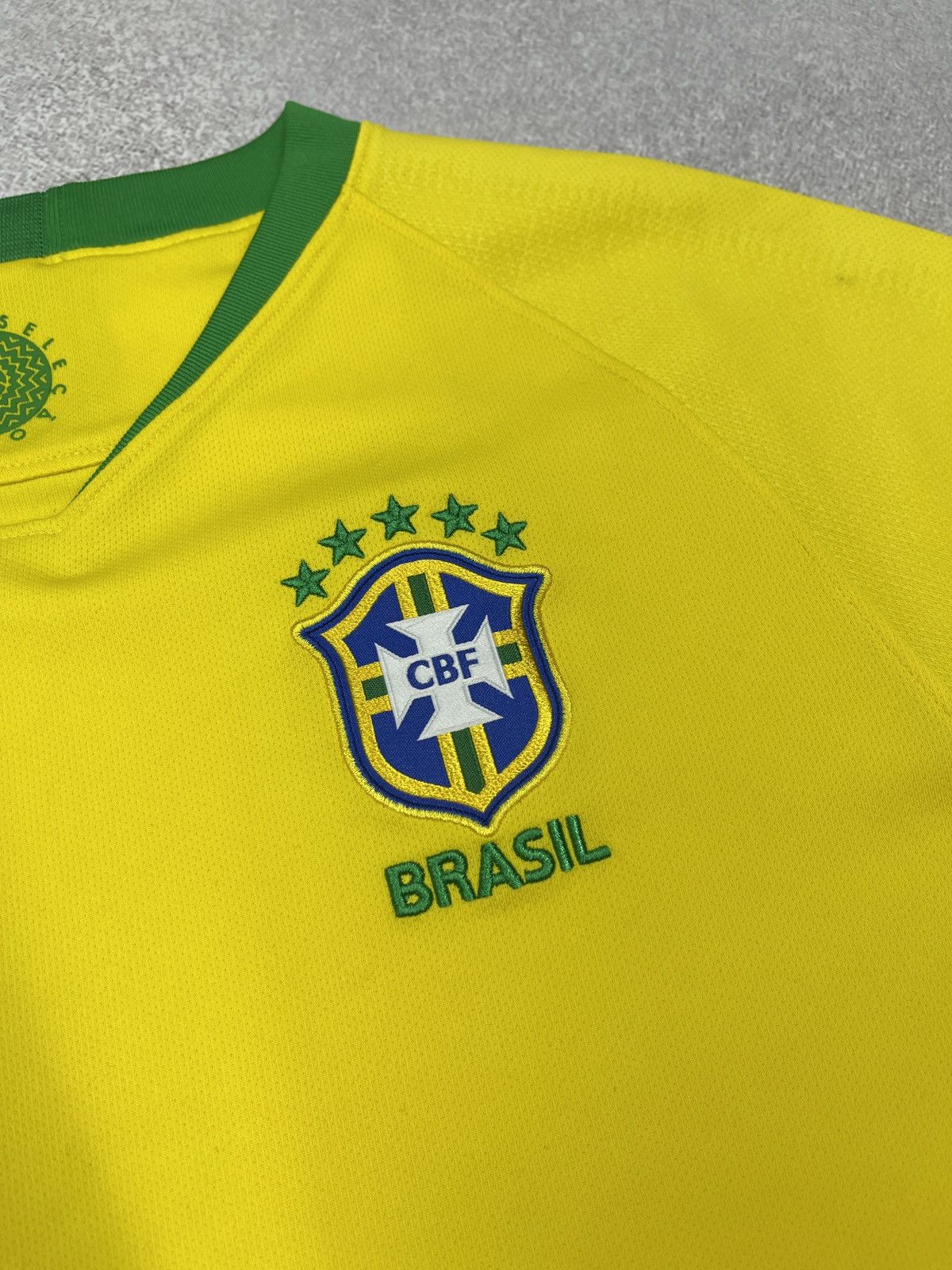 Nike Nike Brasil CBF Soccer Jersey Yellow T Shirt Football Size US S / EU 44-46 / 1 - 6 Thumbnail