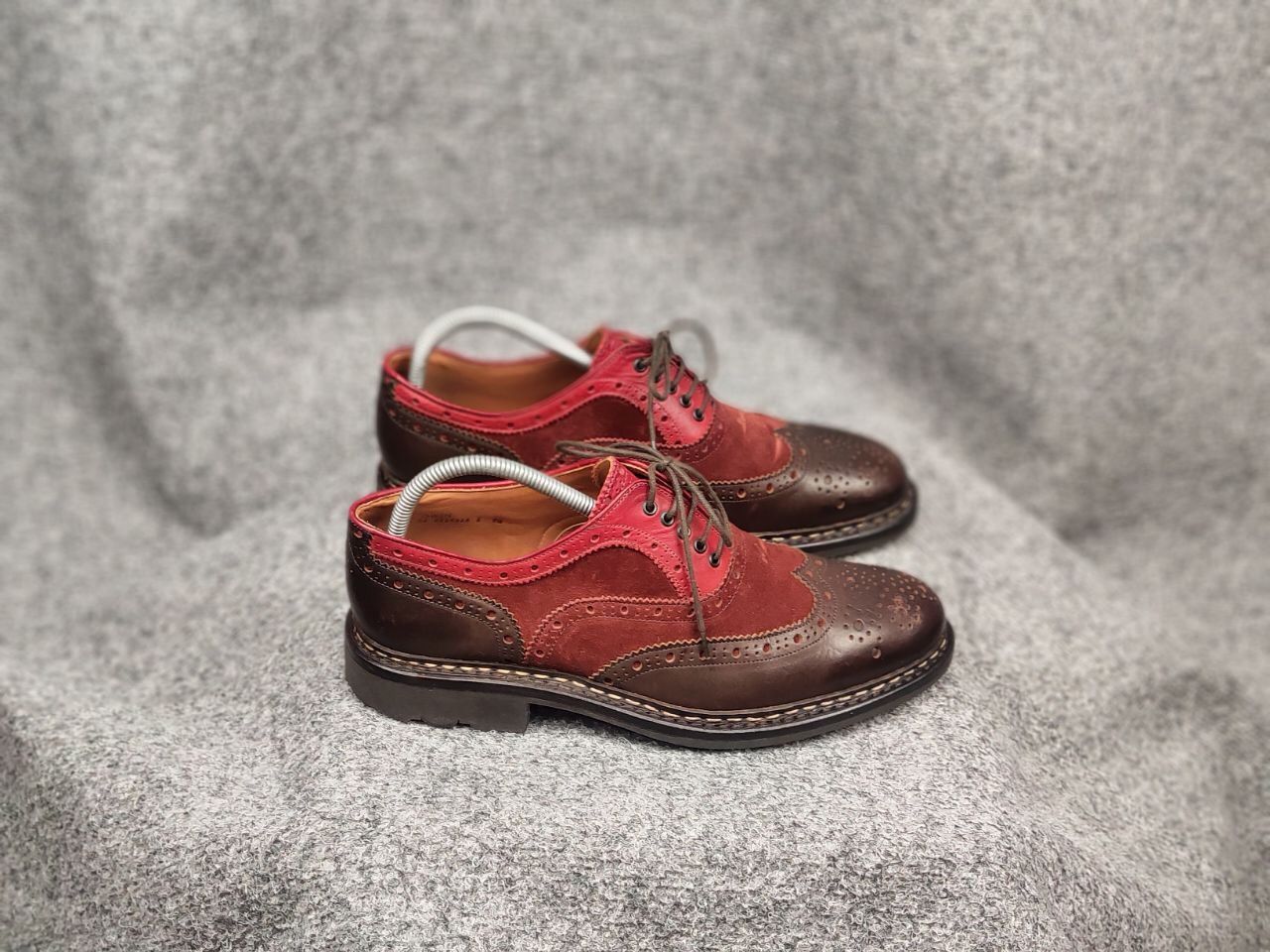 Heschung Heschung Design Owen Oxford Leather Red Brogue Boots Size US 7.5 / EU 40-41 - 2 Thumbnail