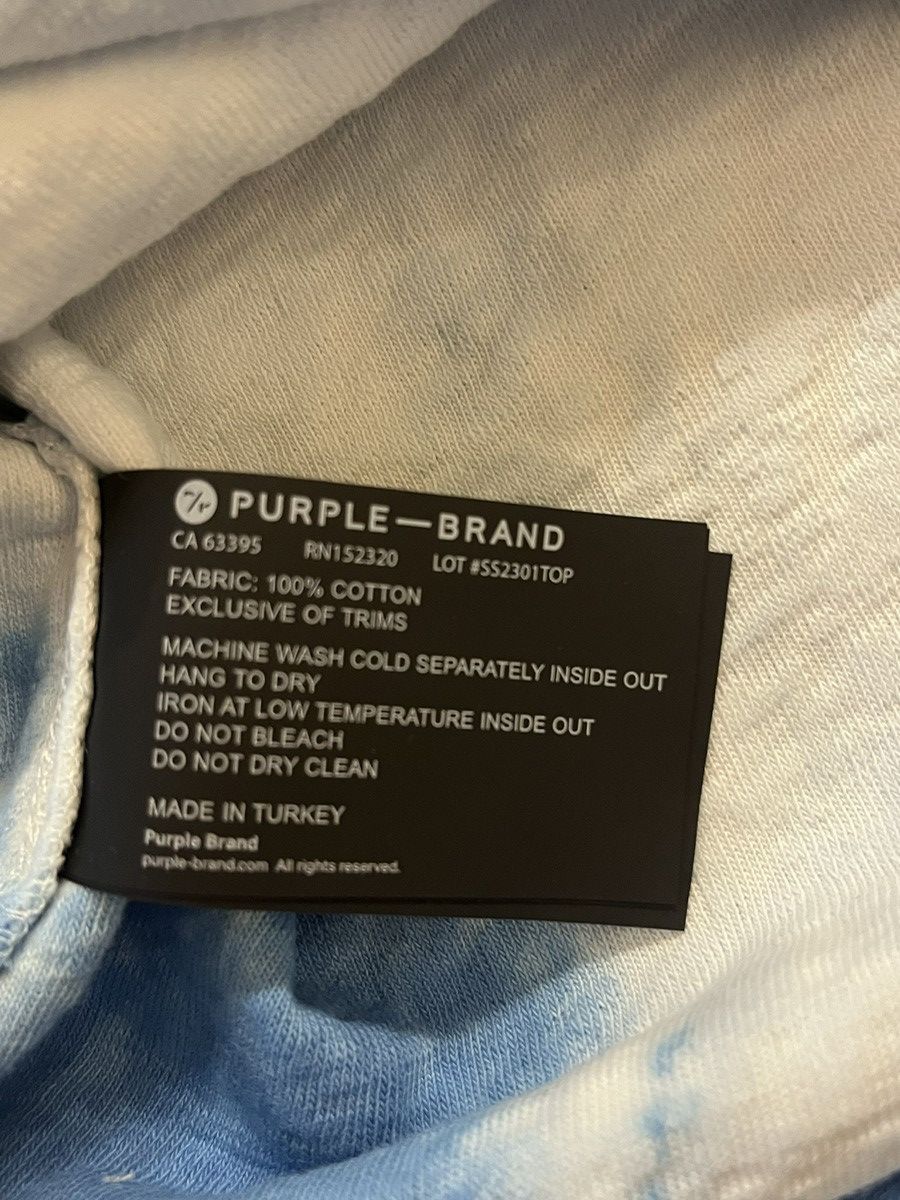 Purple Brand Medium terry cloth T white/blue NEW Size US M / EU 48-50 / 2 - 5 Thumbnail