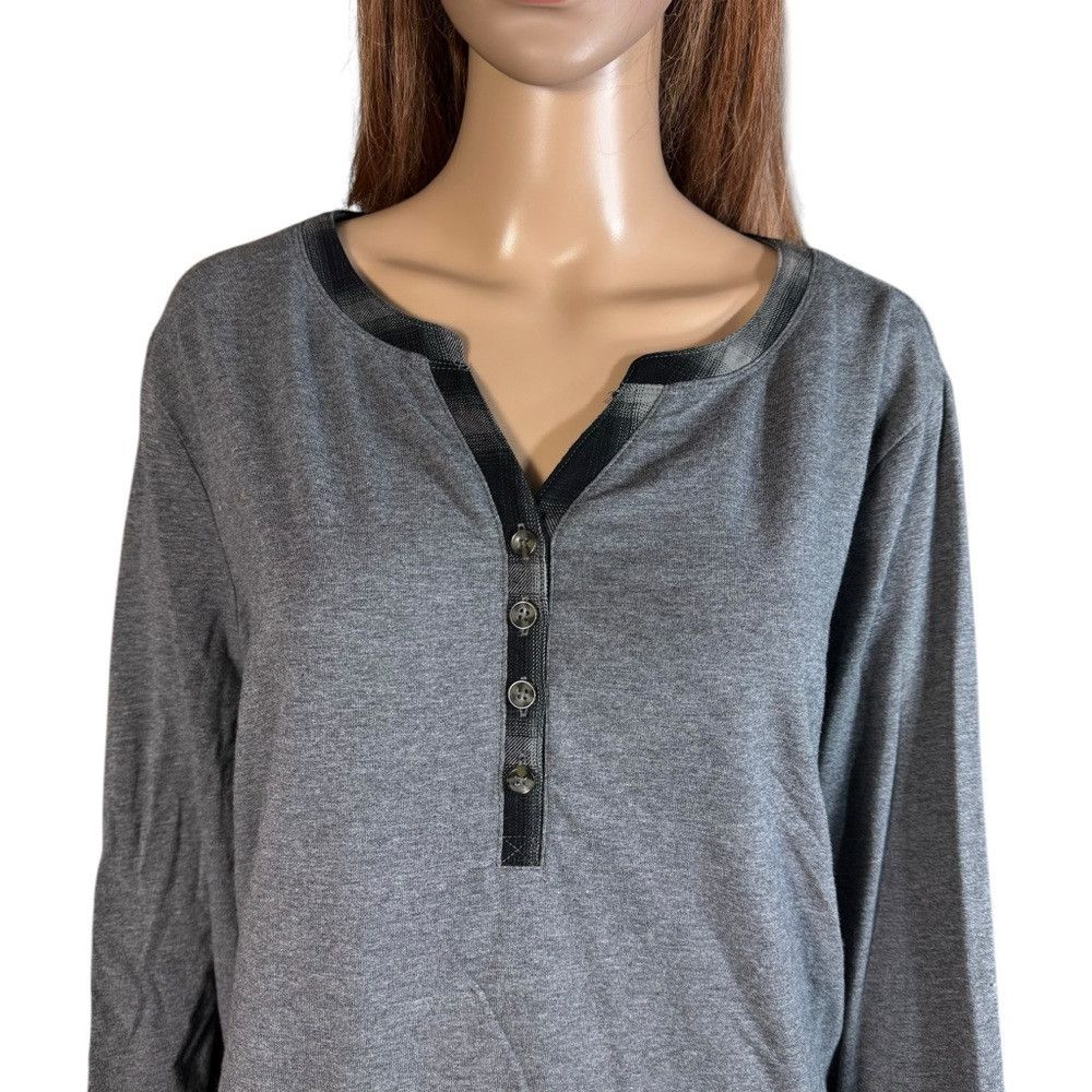 Other New Belle by Kim Gravel TripleLuxe Knit Flannel Trim Gray T Size XXL / US 16-18 / IT 52-54 - 3 Thumbnail