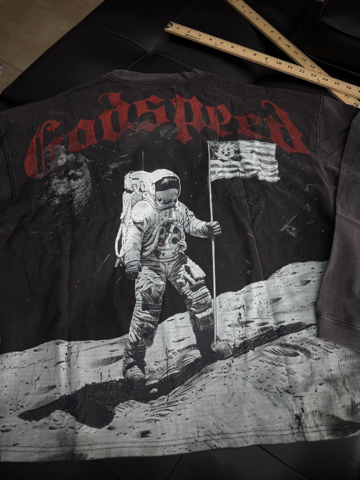 Godspeed Godspeed Moon Astronaut L/S Tee Shirt Size XL (NEW) Size US XL / EU 56 / 4 - 9 Thumbnail