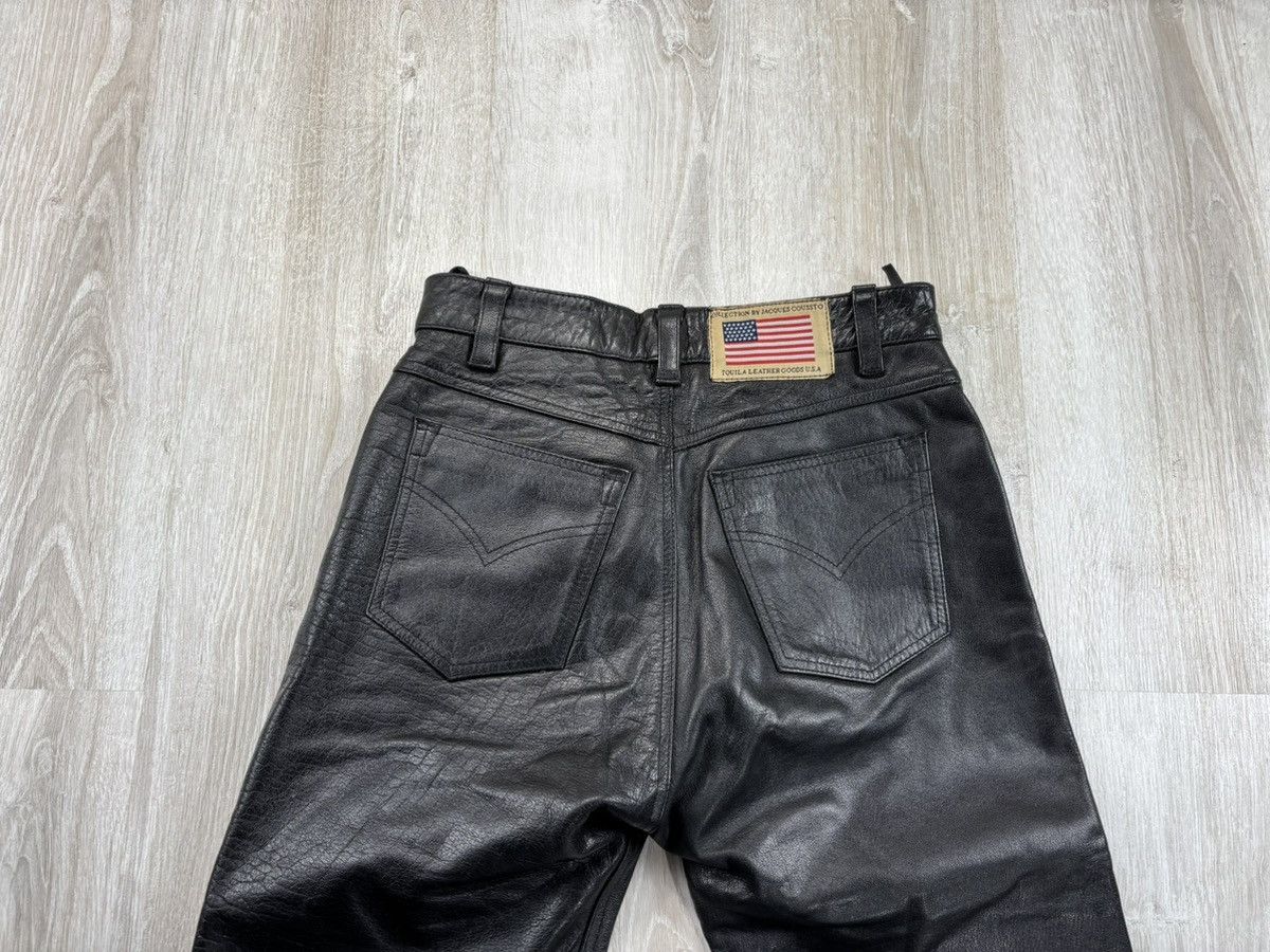 Genuine Leather × Leather × Vintage Womens biker motorcycle leather pants Jacques Cousto Size 31 Size 24" / US 00 / IT 34 - 11 Thumbnail