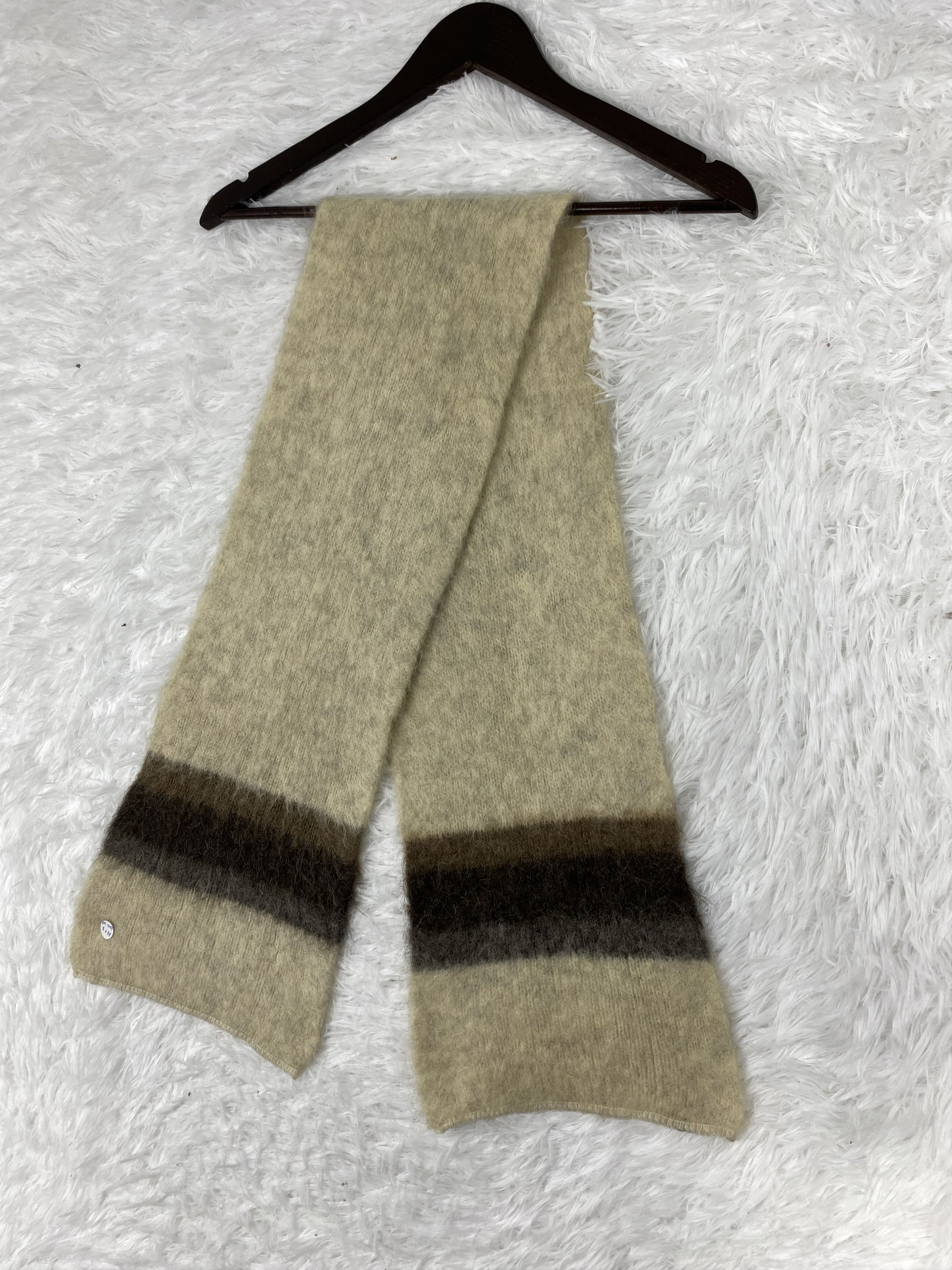 Japanese Brand Vintage Mohair Scarf / Muffler Neckwear PM0069 Size ONE SIZE - 4 Thumbnail