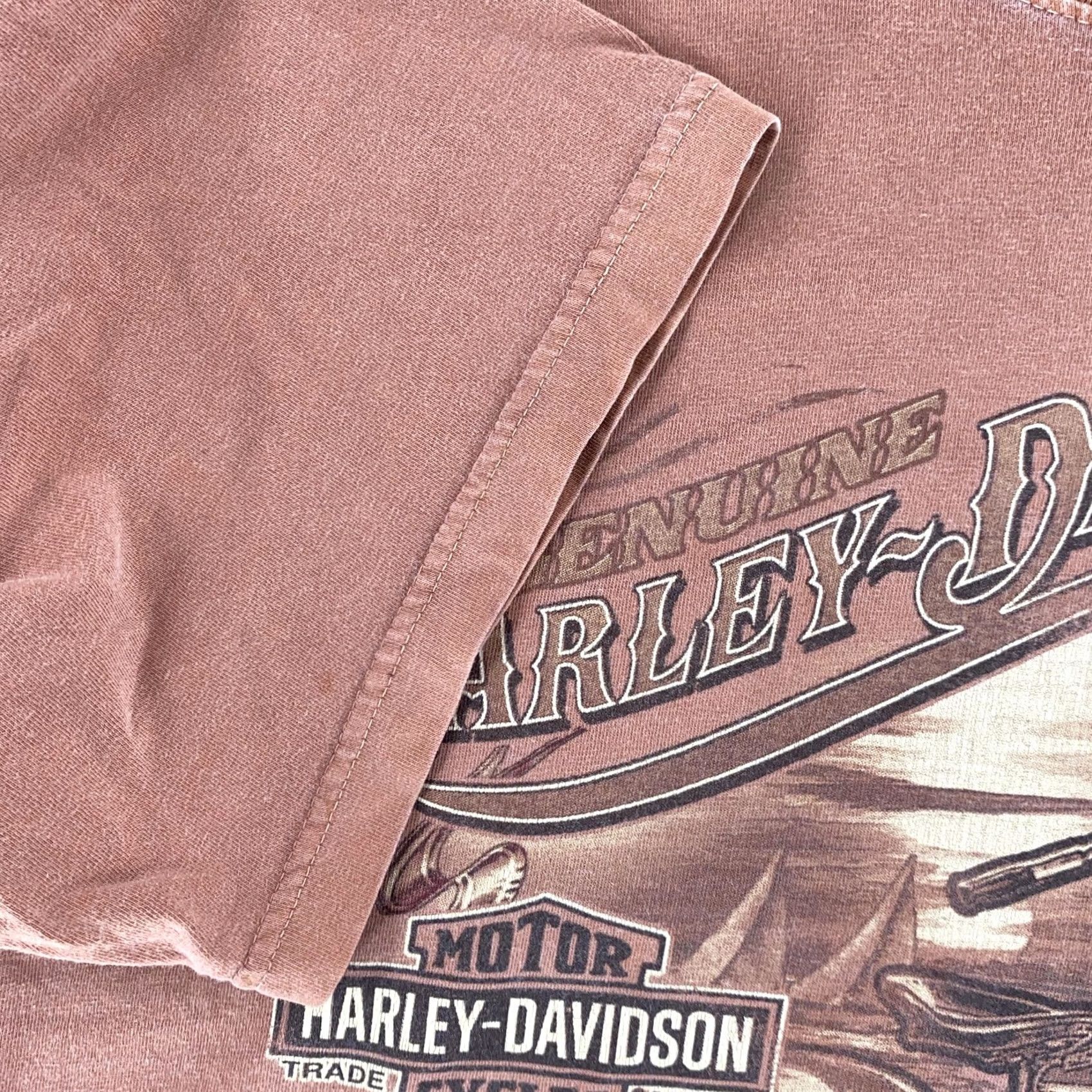 Harley Davidson Harley-Davidson T-Shirt Mens L Brown Short Sleeve Crew Neck Graphic Print Raleigh NC Motorcycle Vintage Biker 90s Size US L / EU 52-54 / 3 - 5 Thumbnail